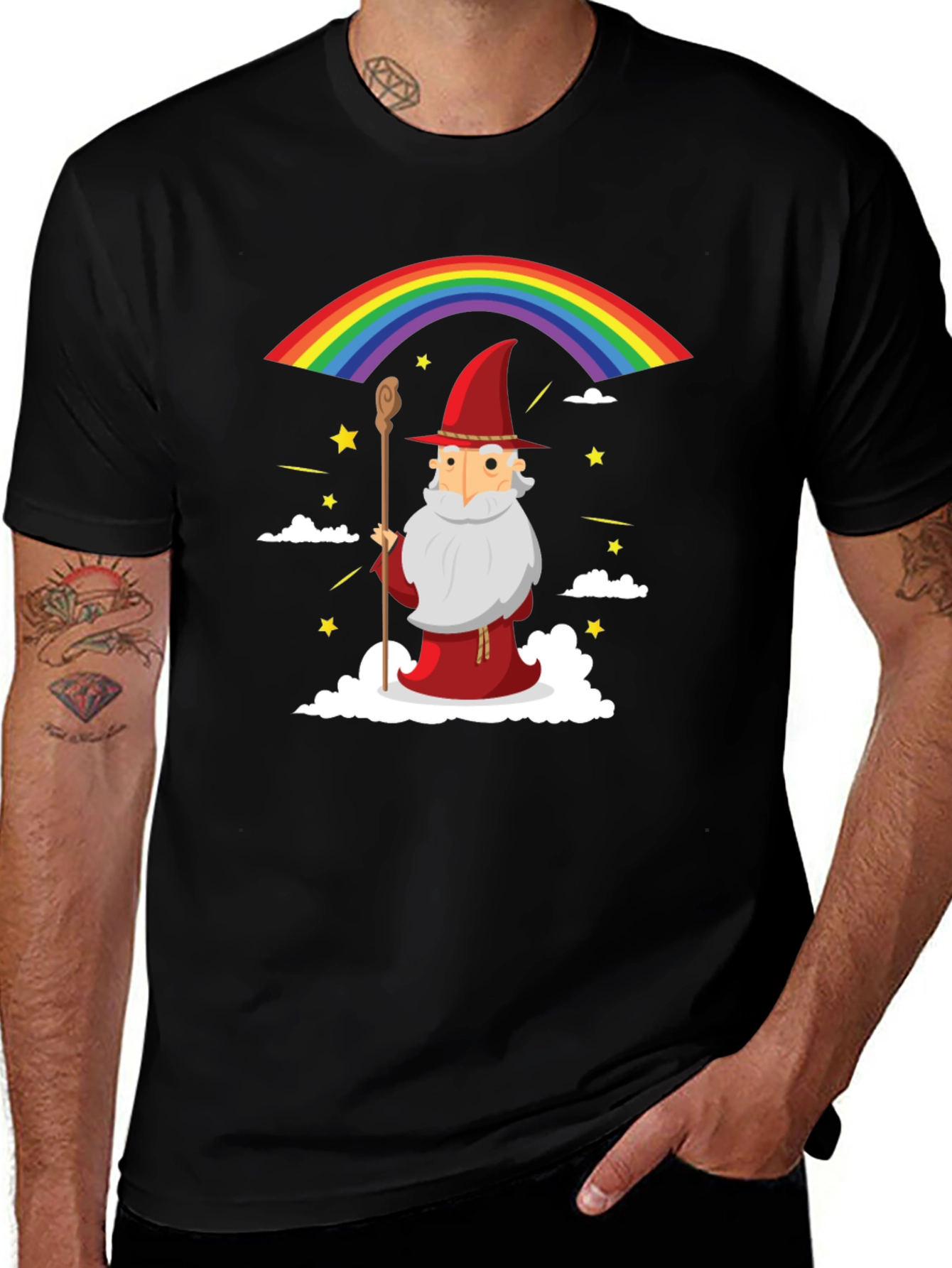 Variant 29 of Wizard Rainbow Graphic T-Shirt