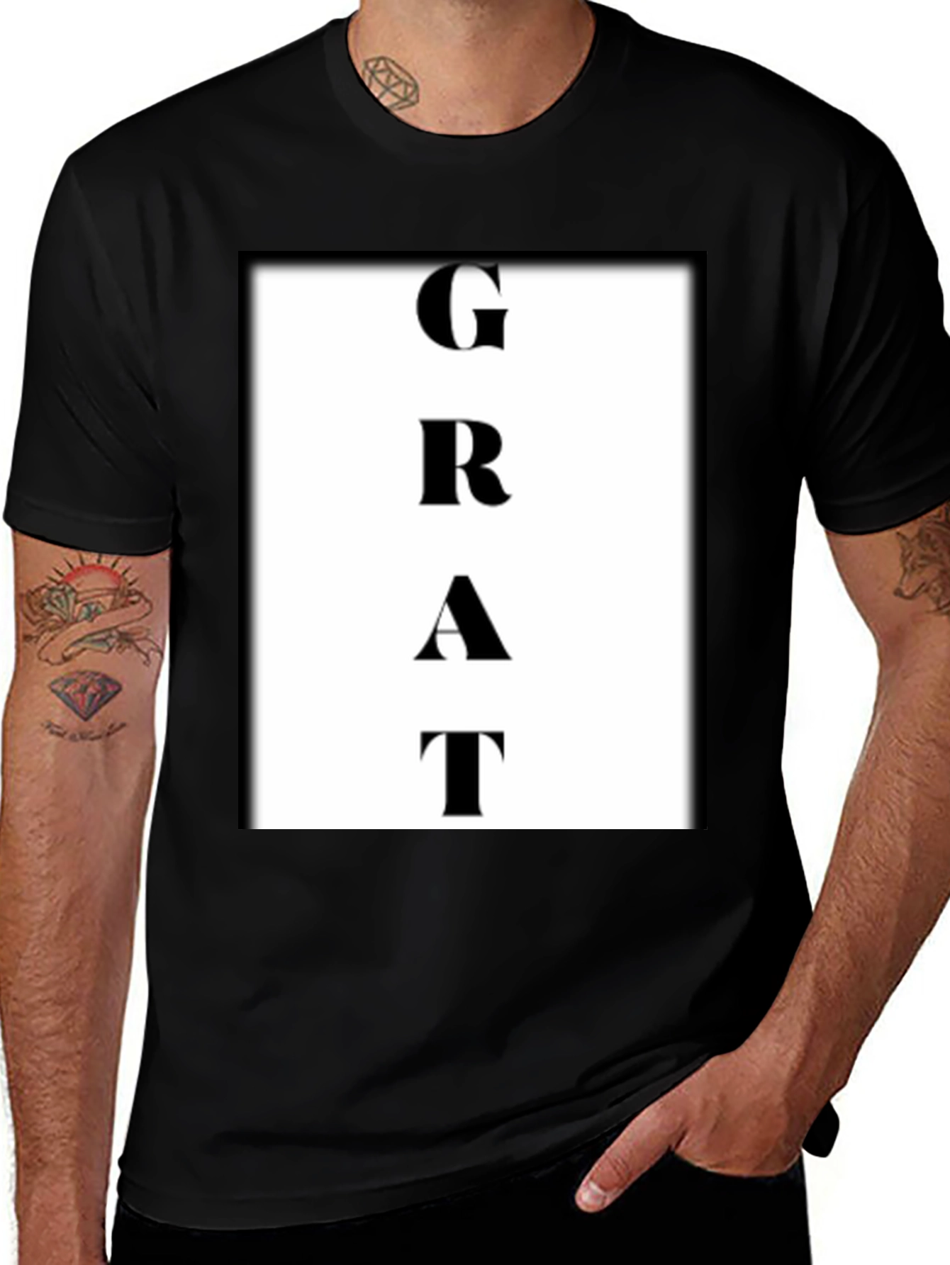 Variant 15 of GRAT Graphic Black T-Shirt - Stylish Casual Wear