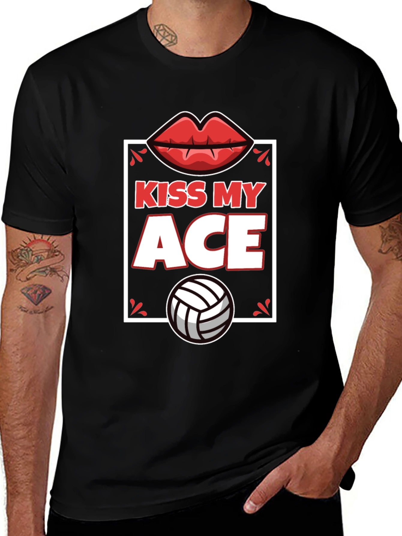 Kiss My Ace Volleyball Graphic Tee