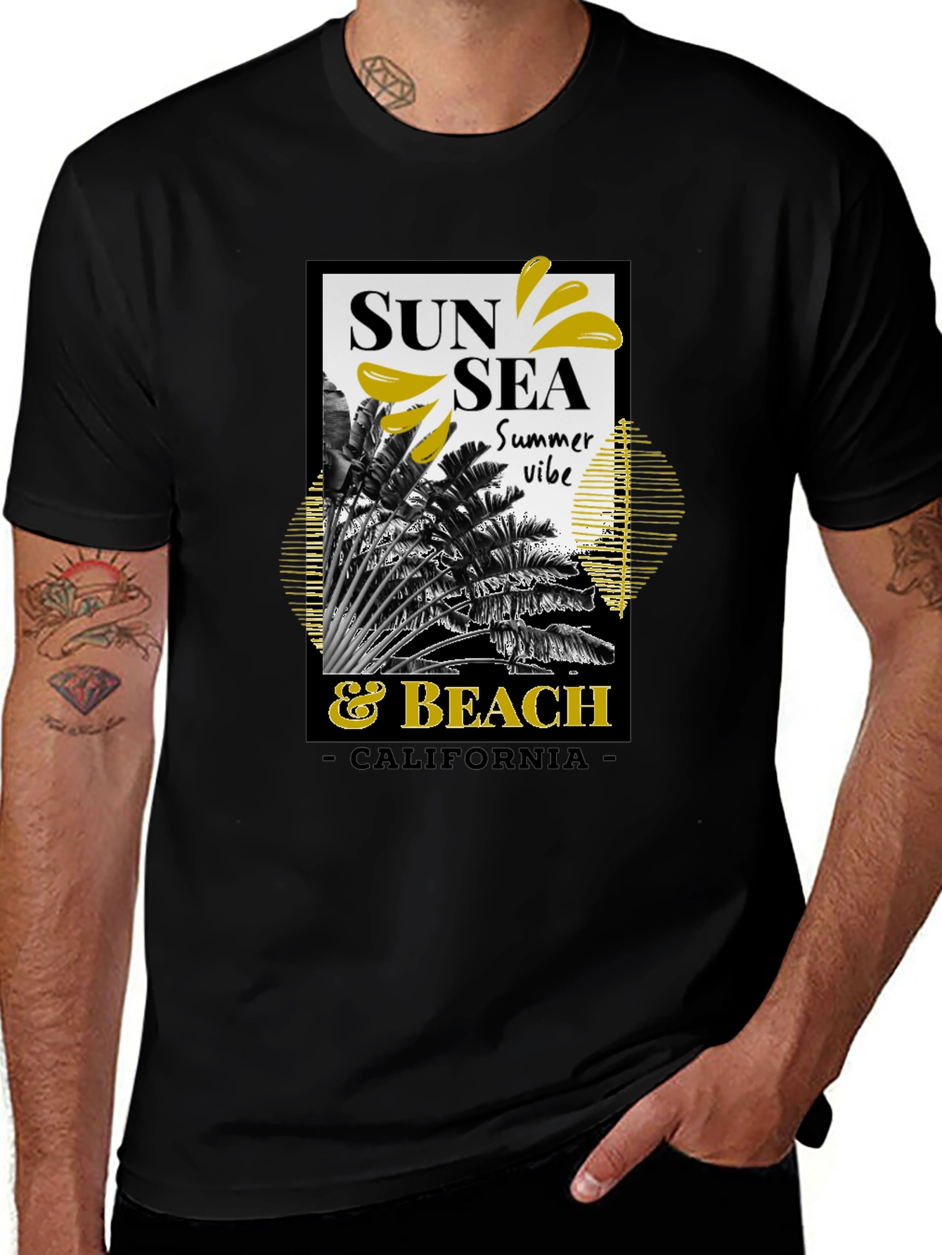 Variant 22 of Sun Sea & Beach Graphic Tee - California Summer Vibe Shirt