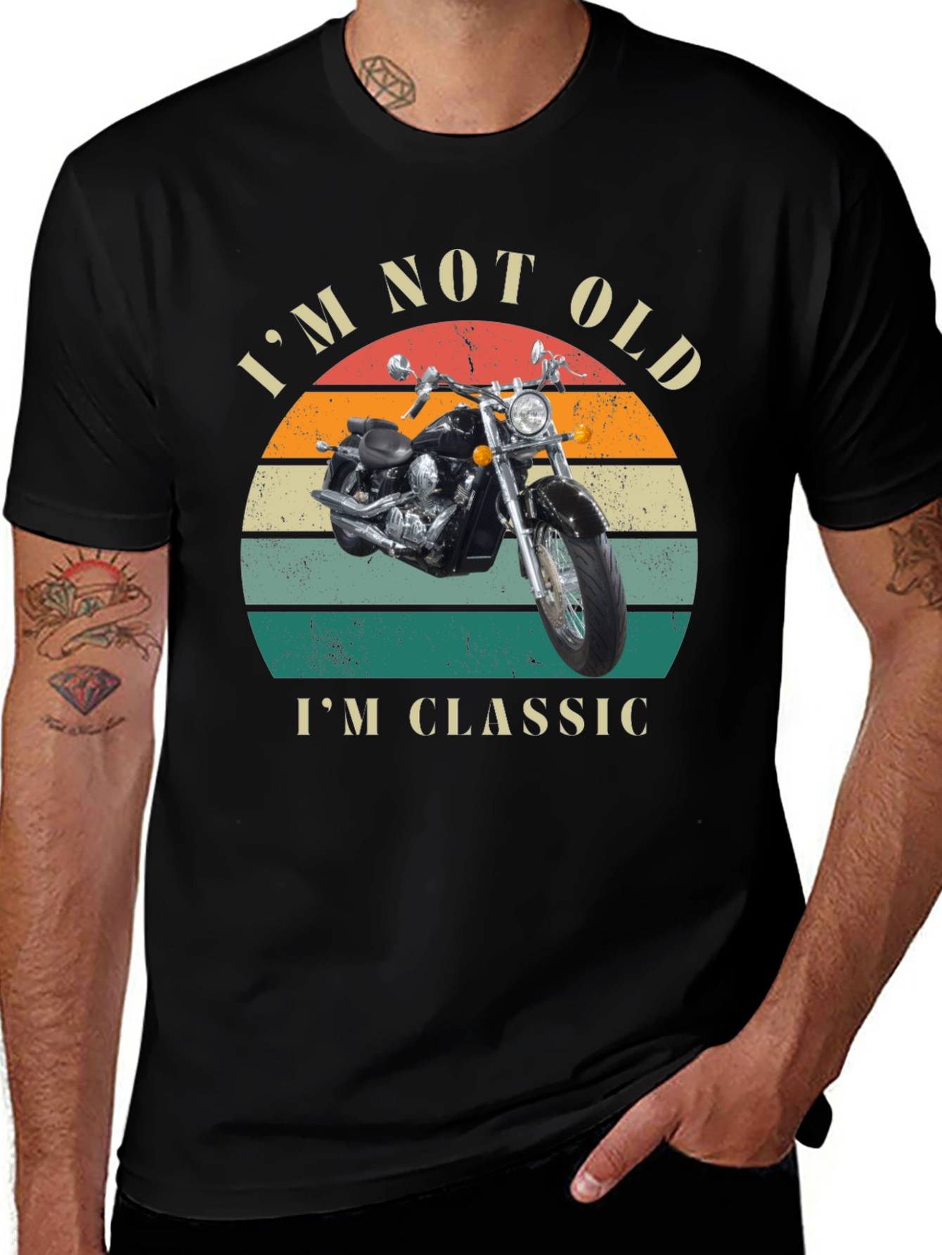 Vintage Motorcycle T-Shirt - I'm Not Old I'm Classic
