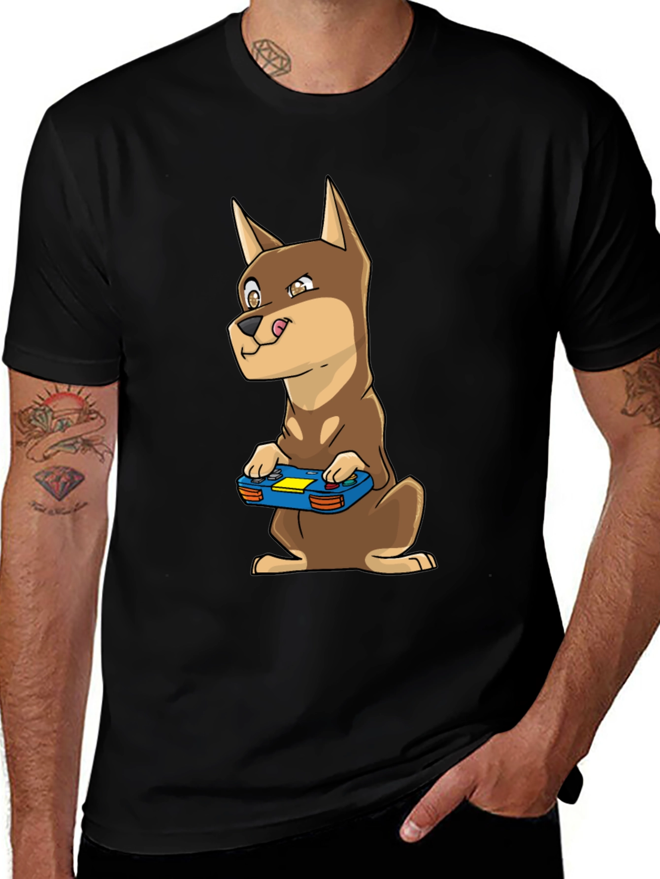 Variant 18 of Dog Gamer T-Shirt - Funny Canine Video Game Tee