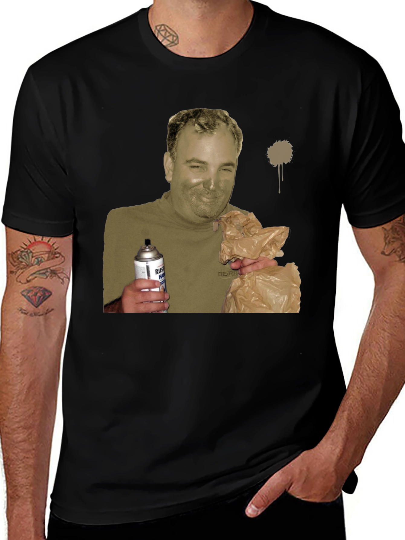 Variant 13 of Humorous Man Holding Spray Paint Can T-Shirt