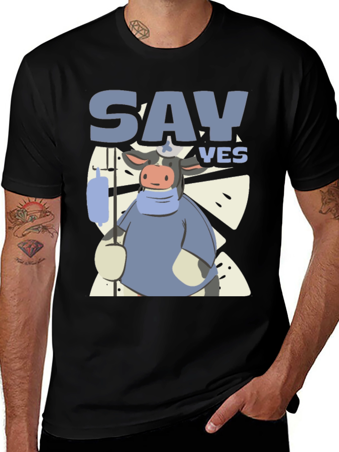 Variant 7 of Say Yes Cow T-Shirt