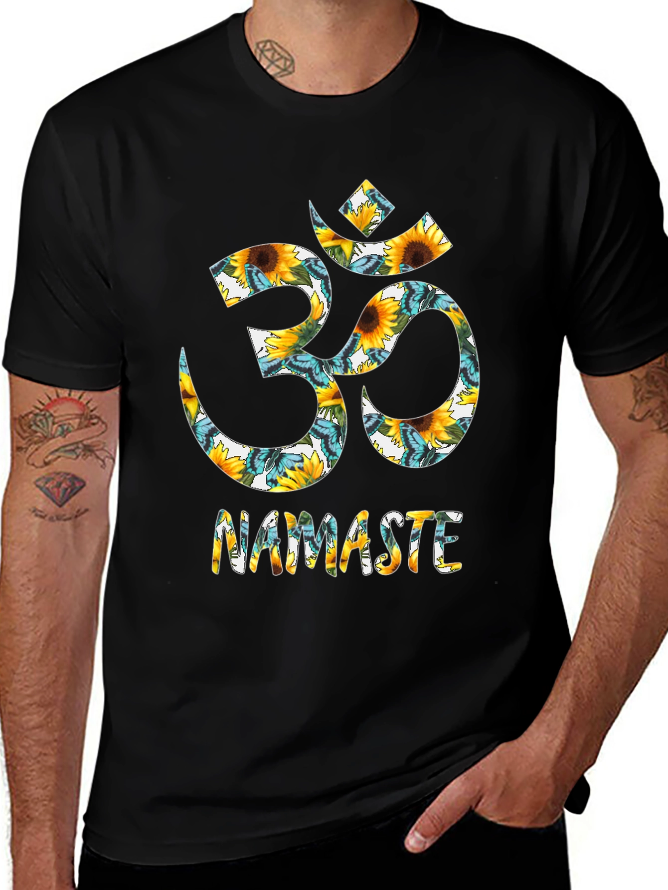 Variant 22 of Sunflower Om Namaste T-Shirt