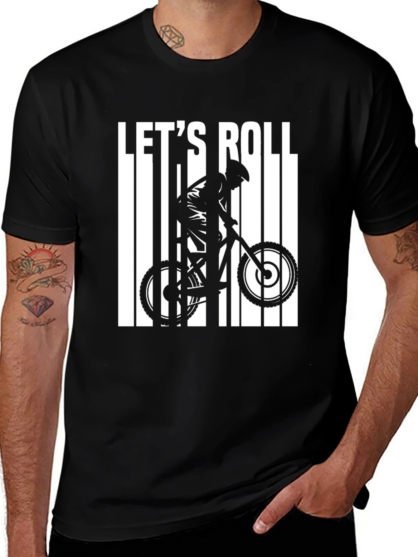 Variant 20 of Let's Roll Biker Graphic Tee