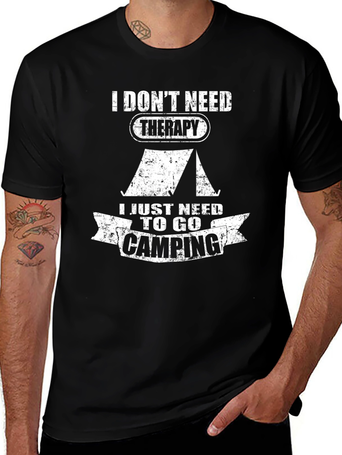 Variant 23 of I Don't Need Therapy Camping T-Shirt