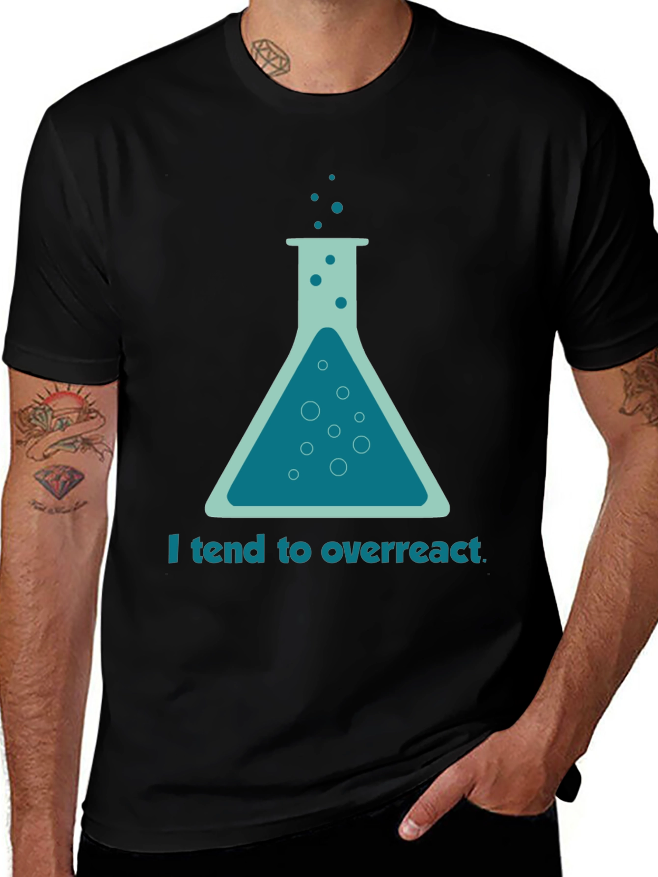 Variant 24 of Funny Science T-Shirt - I Tend To Overreact
