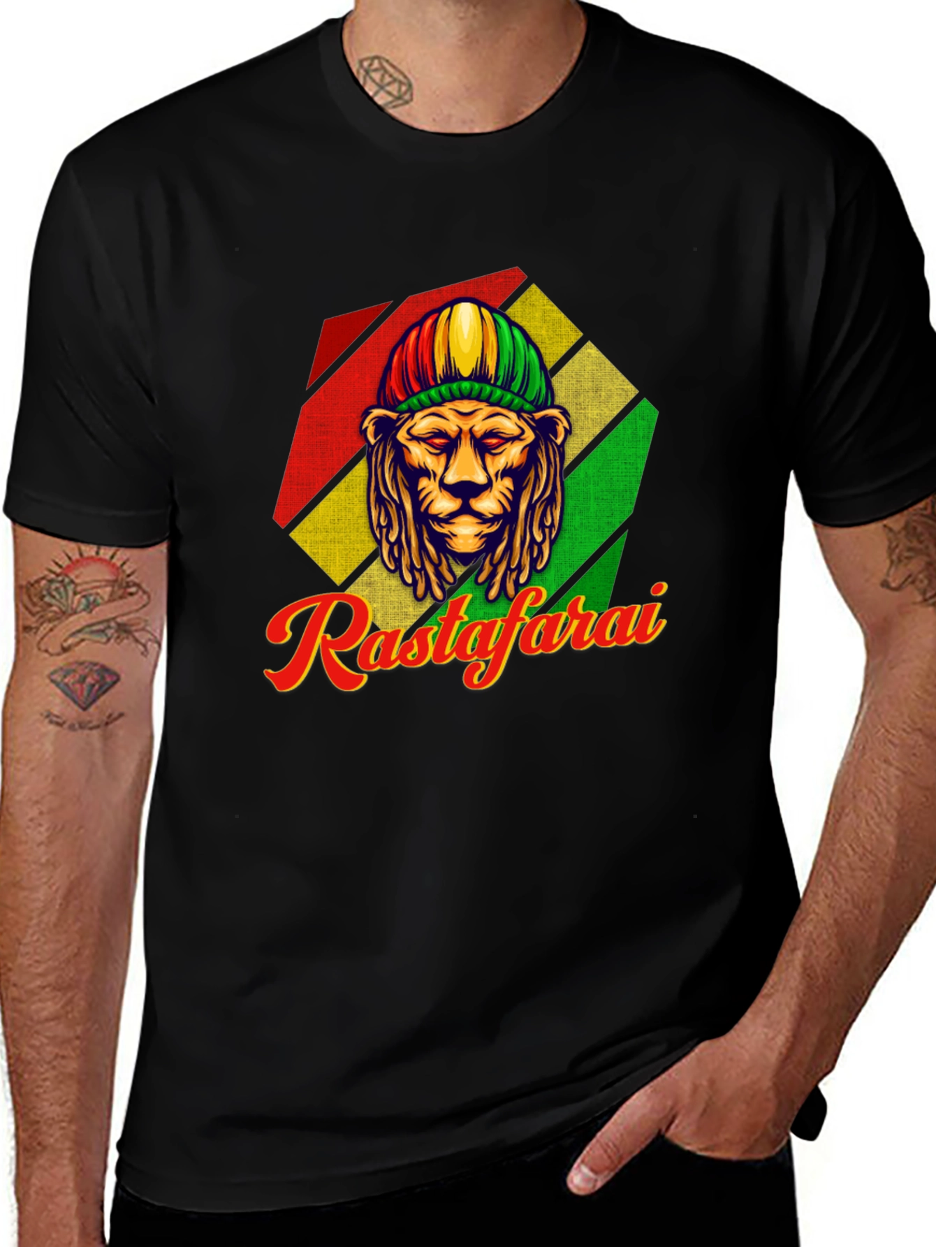 Rasta Lion Graphic T-Shirt