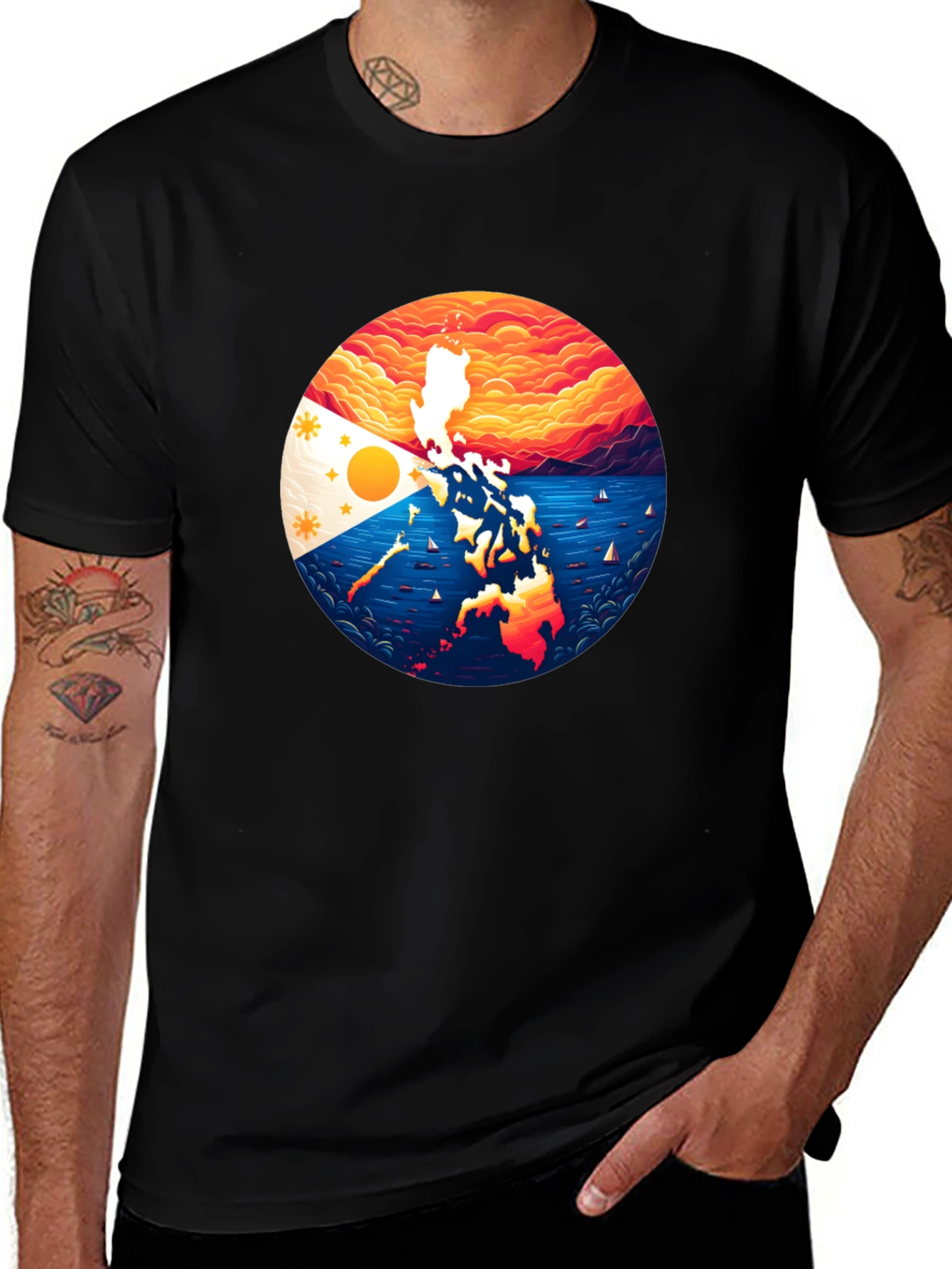 Philippine Flag Graphic T-Shirt