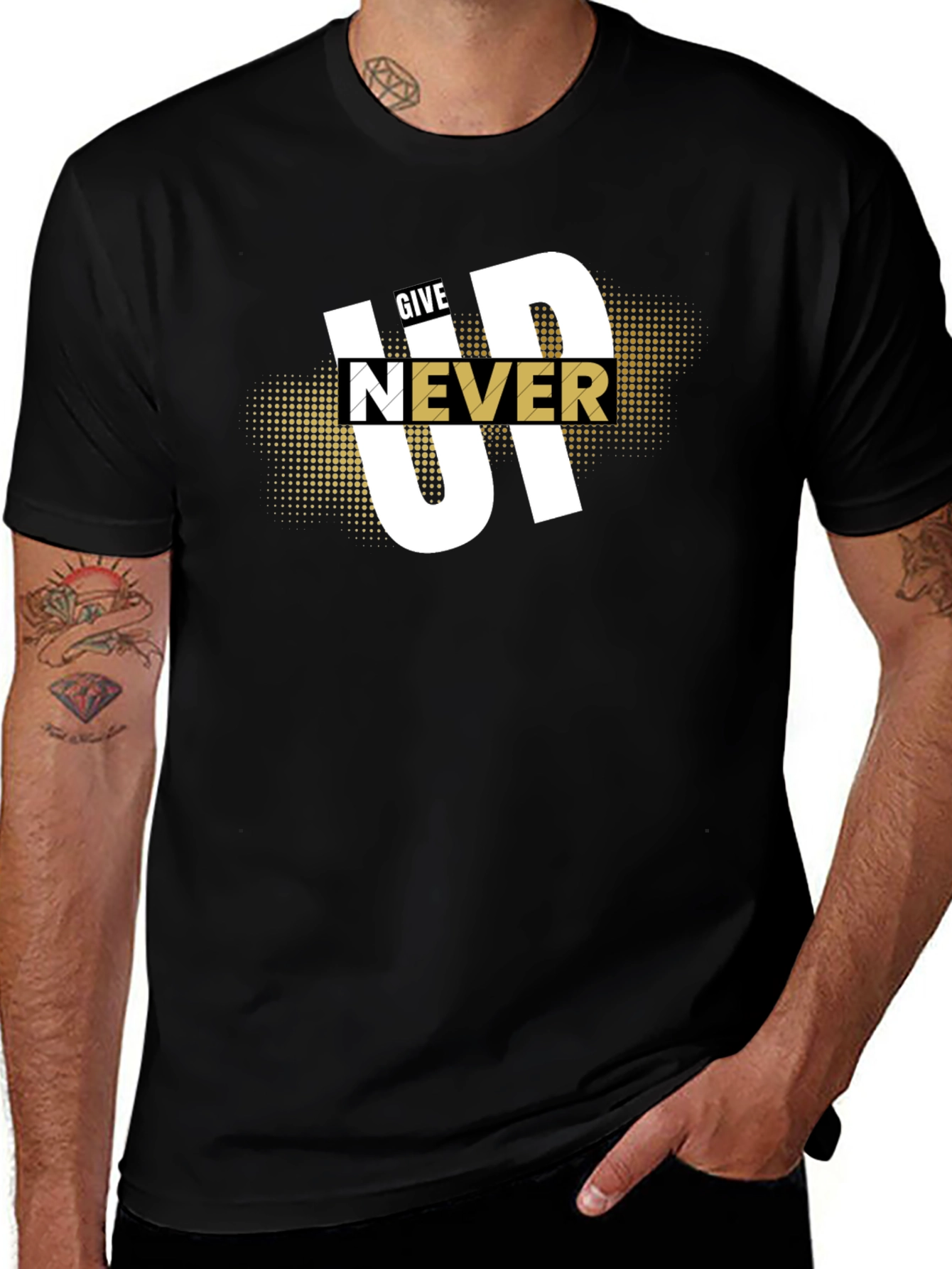Variant 12 of Never Give Up Graphic Print T-Shirt