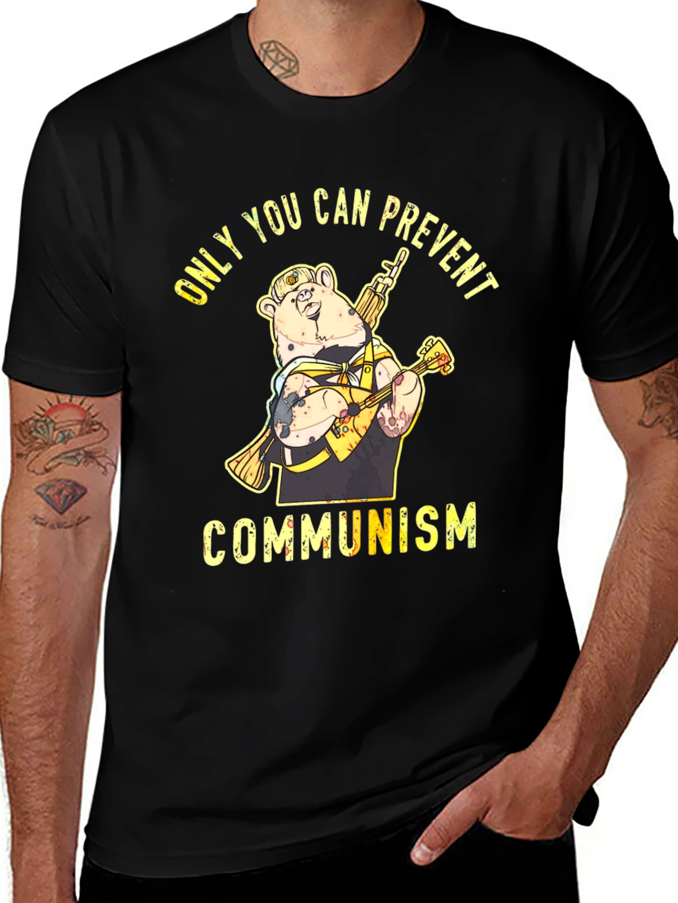 Variant 3 of Only You Can Prevent Communism Bear T-Shirt