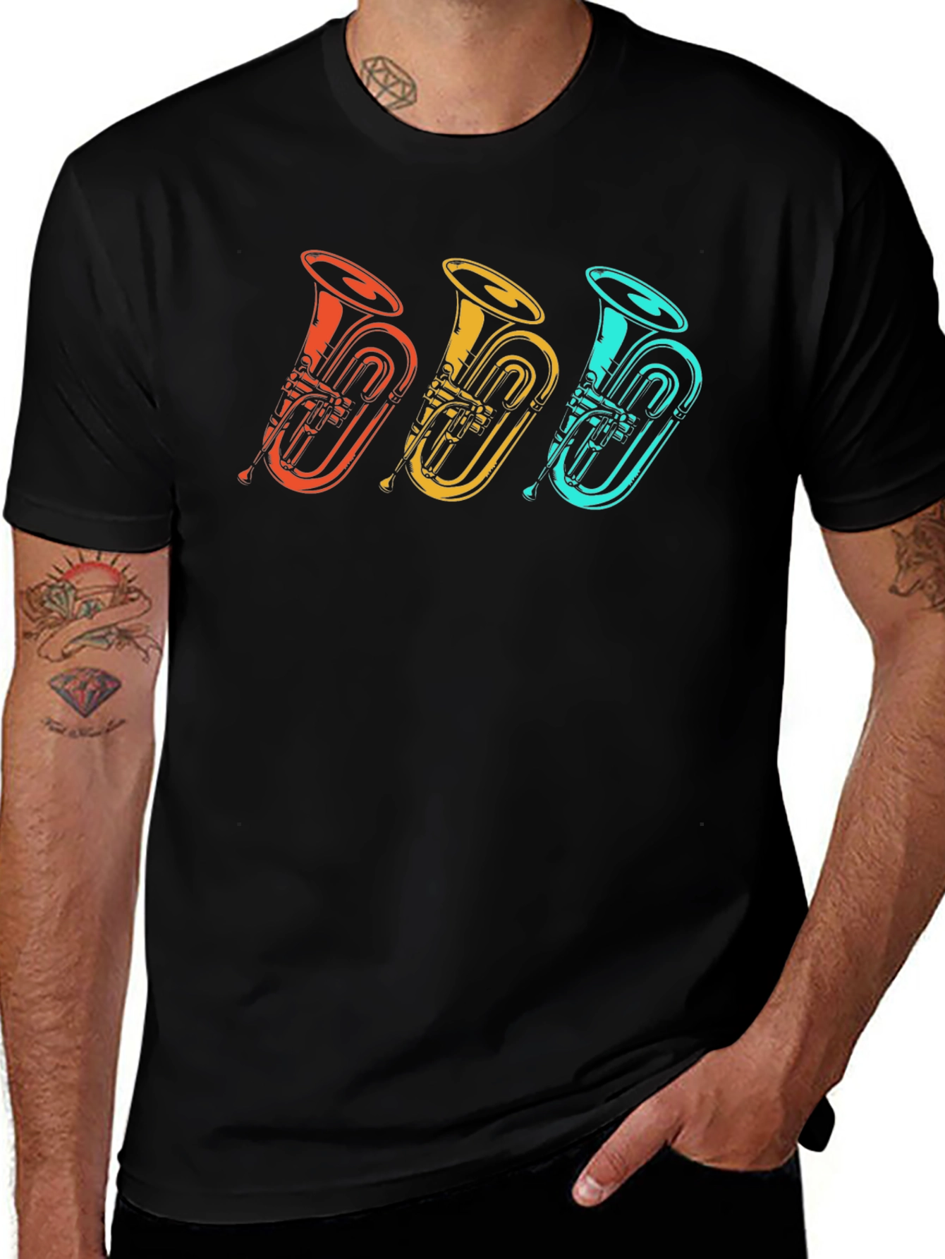 Variant 13 of Retro Tuba T-Shirt - Musician's Tee