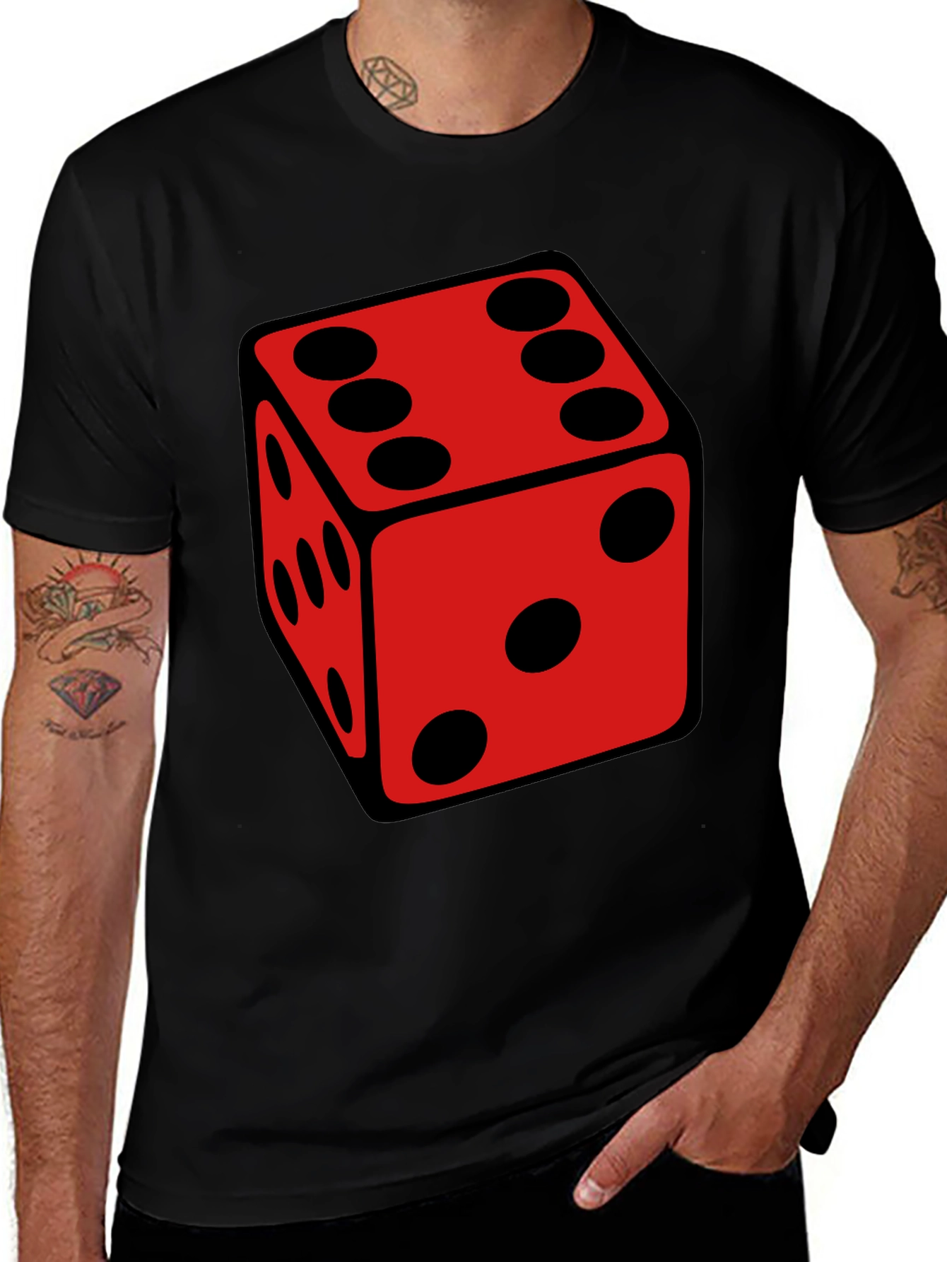 Variant 6 of Dice Graphic Tee - Lucky Number Shirt