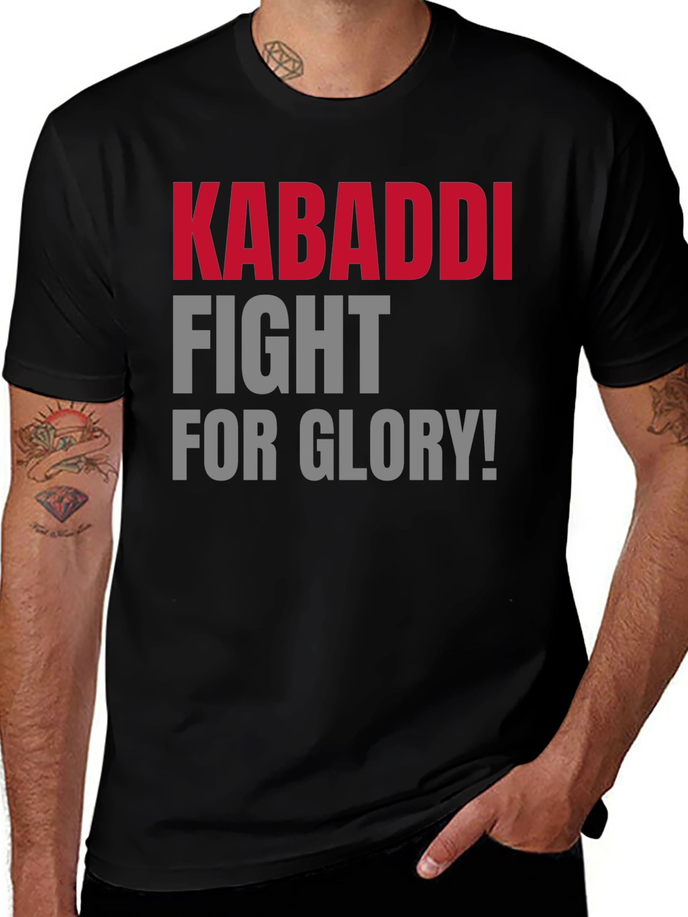 Kabaddi Fight For Glory Graphic Tee - Black