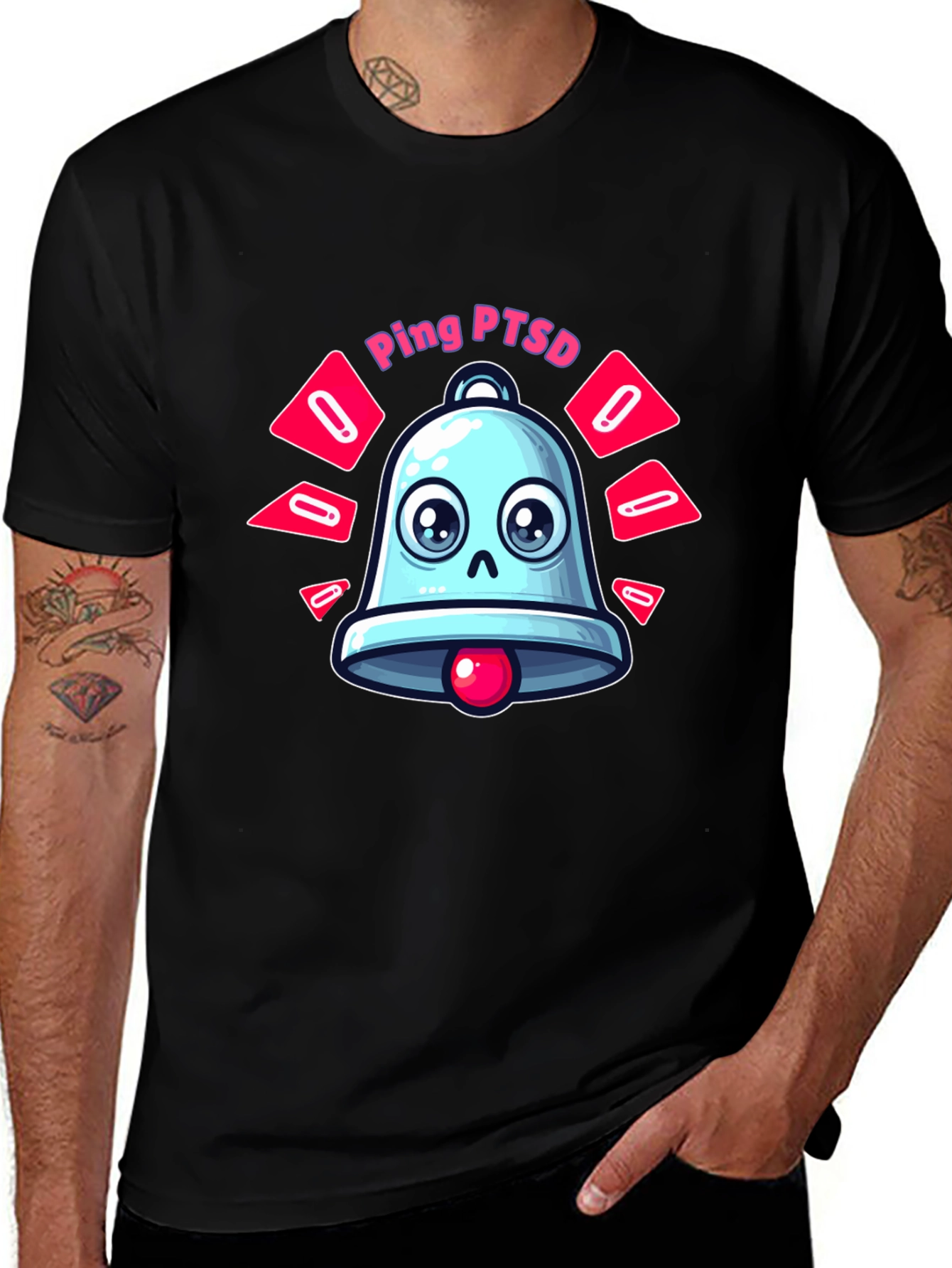Variant 18 of Ping PTSD T-Shirt - Humorous Graphic Tee