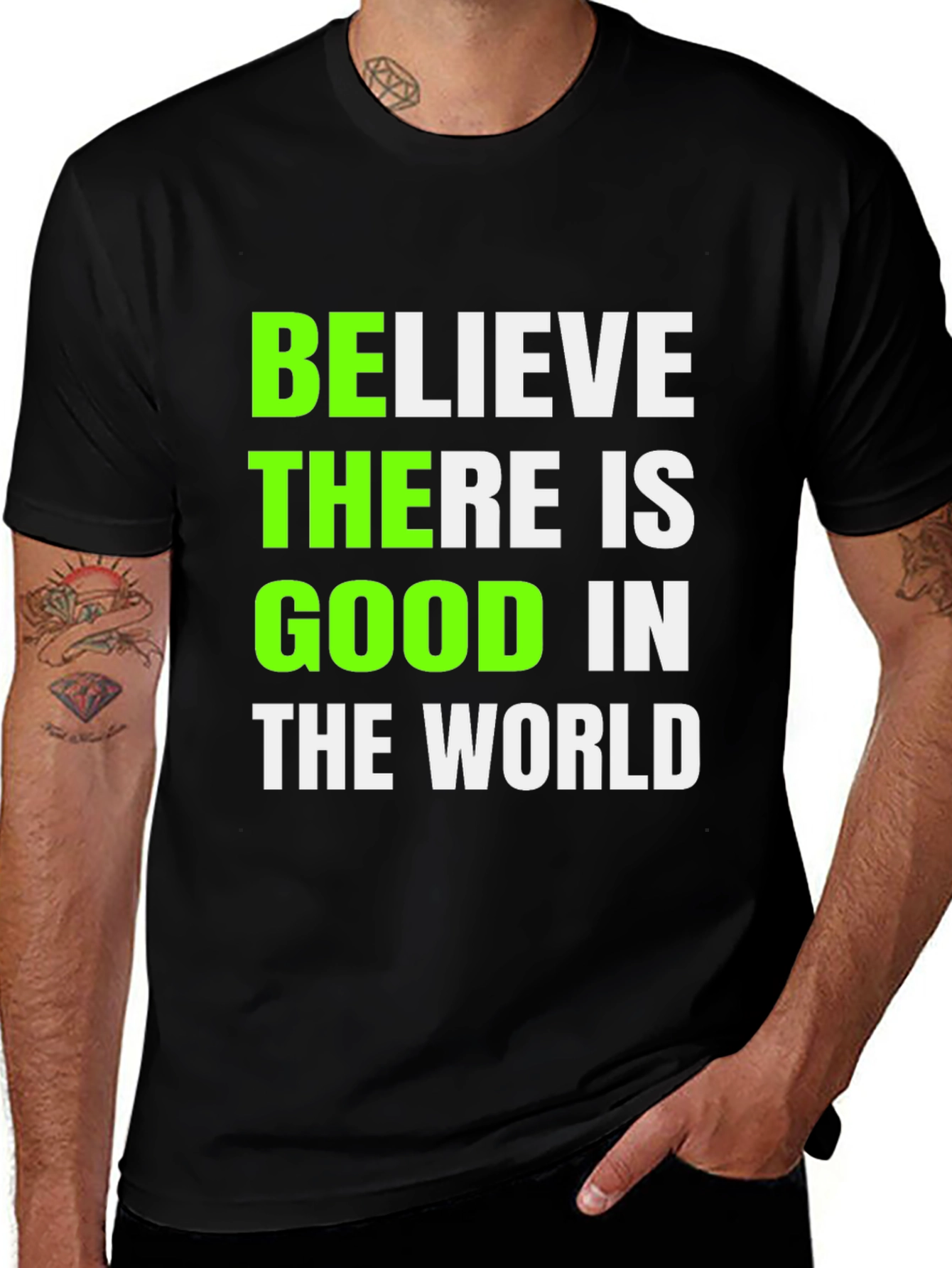Believe There is Good Graphic Tee - Black