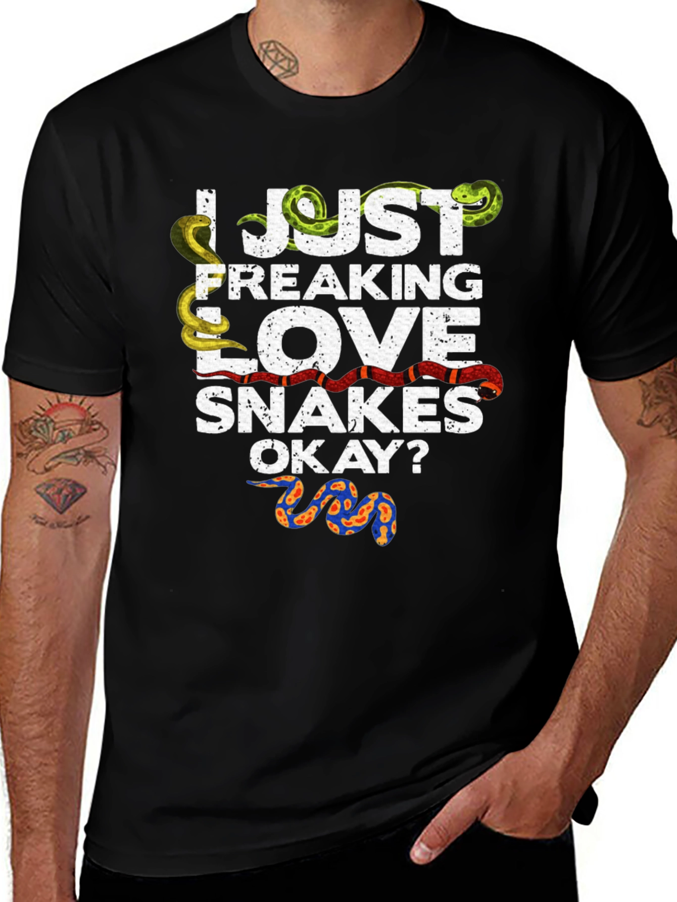 Variant 22 of I Just Freaking Love Snakes T-Shirt