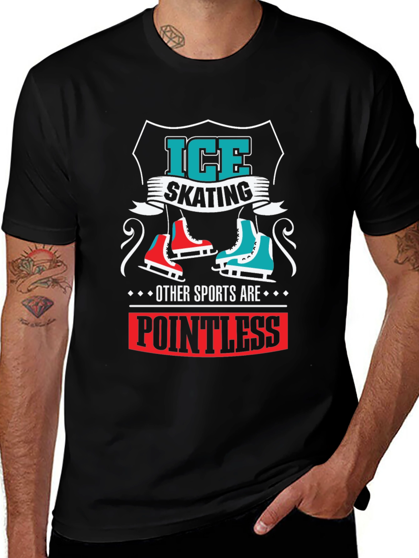 Variant 27 of Ice Skating T-Shirt - Pointless Sports Tee