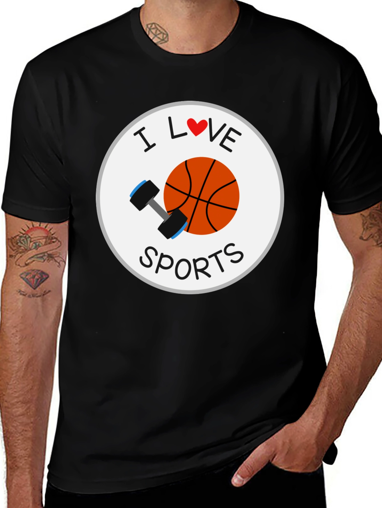 Variant 6 of I Love Sports Graphic T-Shirt