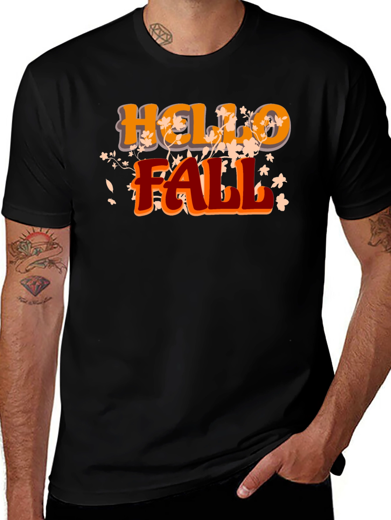 Hello Fall Black Graphic Tee