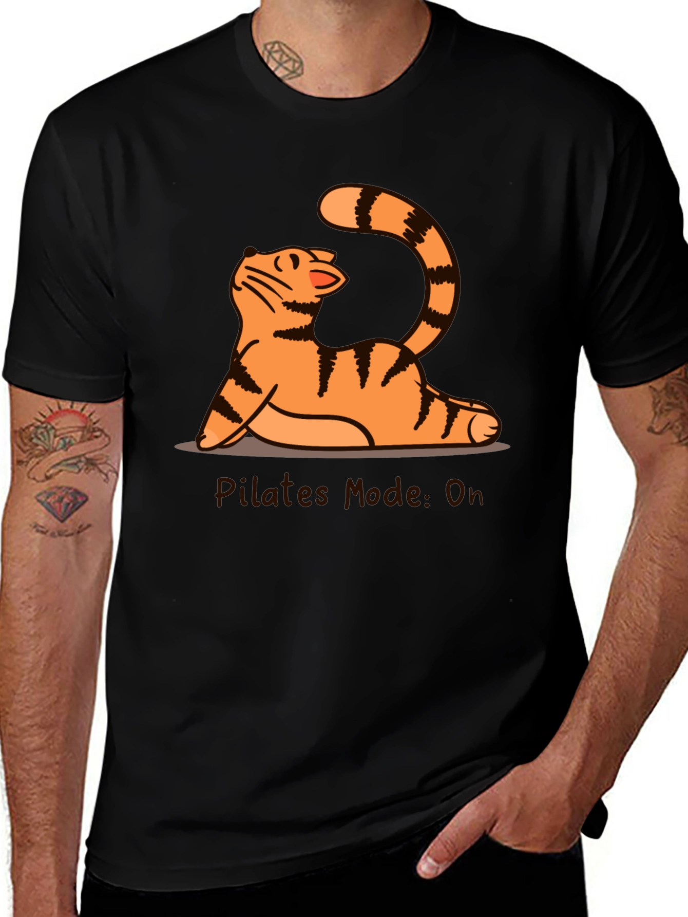 Variant 17 of Pilates Mode On Cat T-Shirt