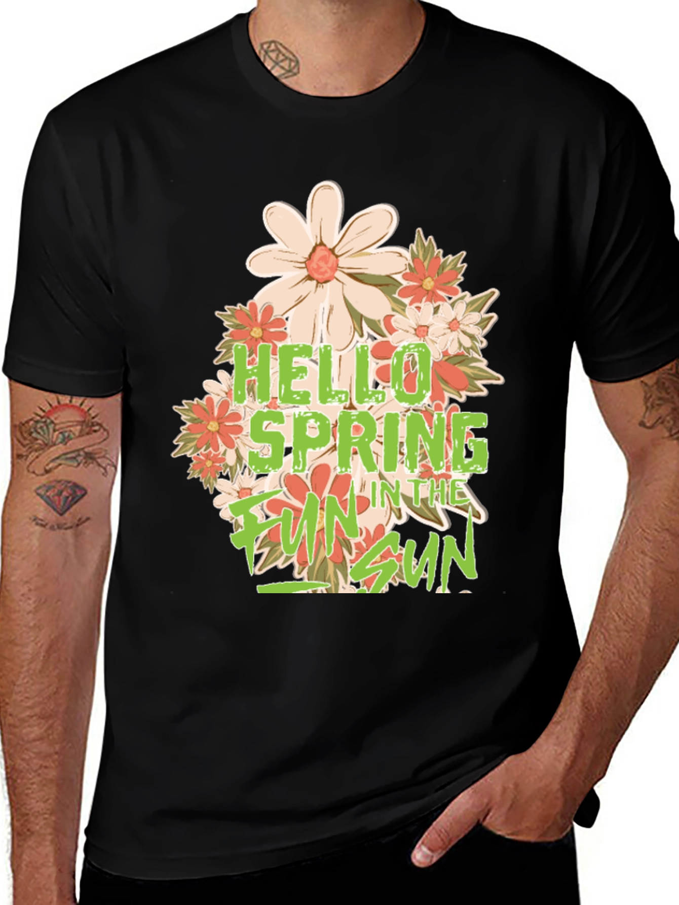 Variant 9 of Hello Spring Floral T-Shirt