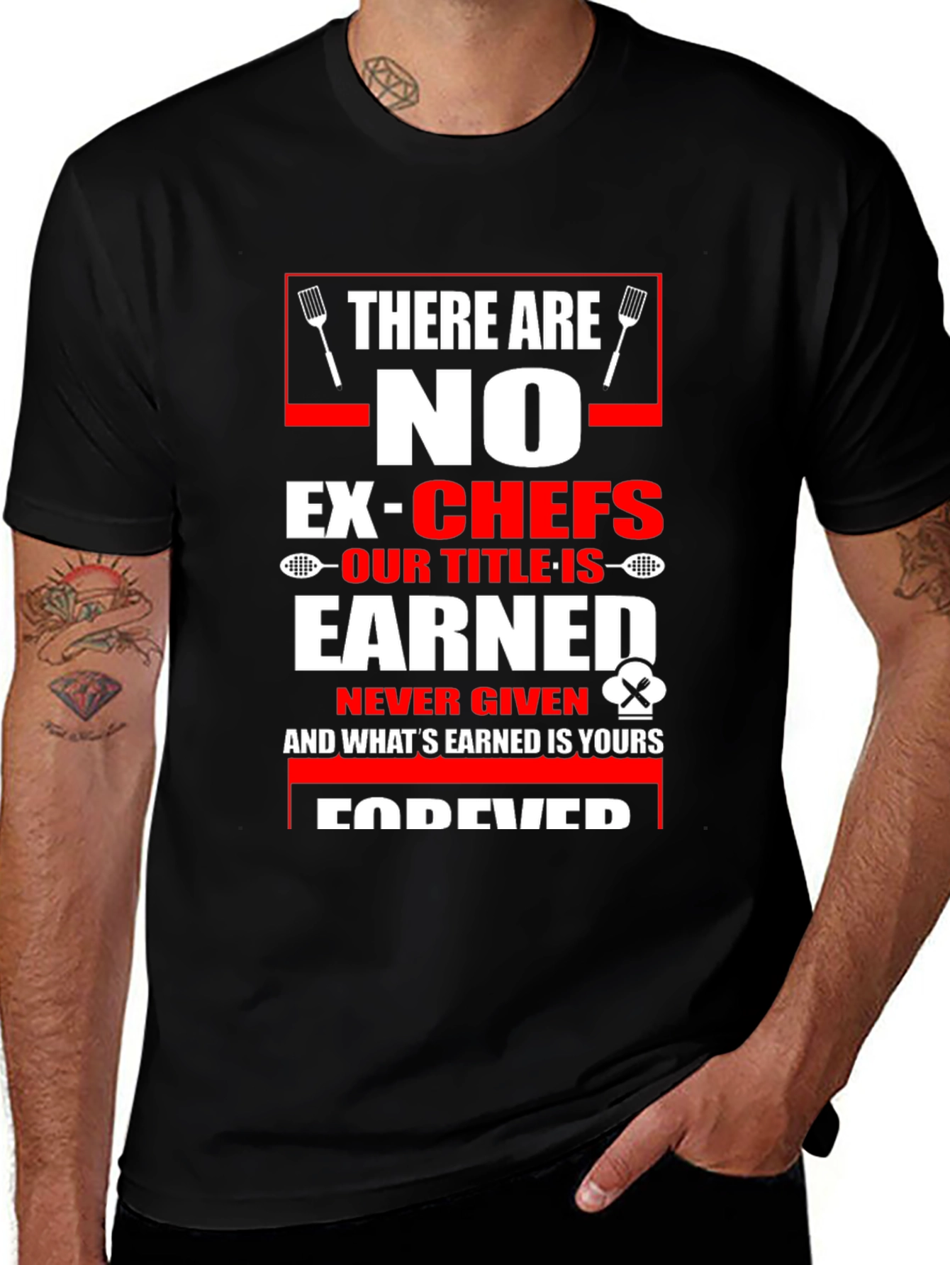 Chef Pride T-Shirt - Earned, Never Given - Forever Chef