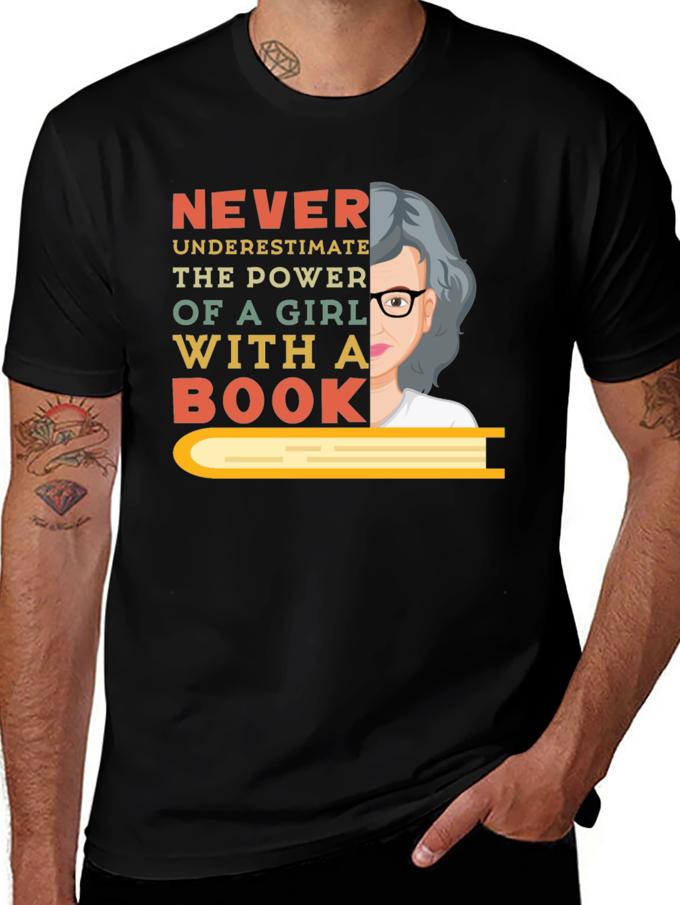 Variant 11 of Never Underestimate Girl with a Book T-Shirt