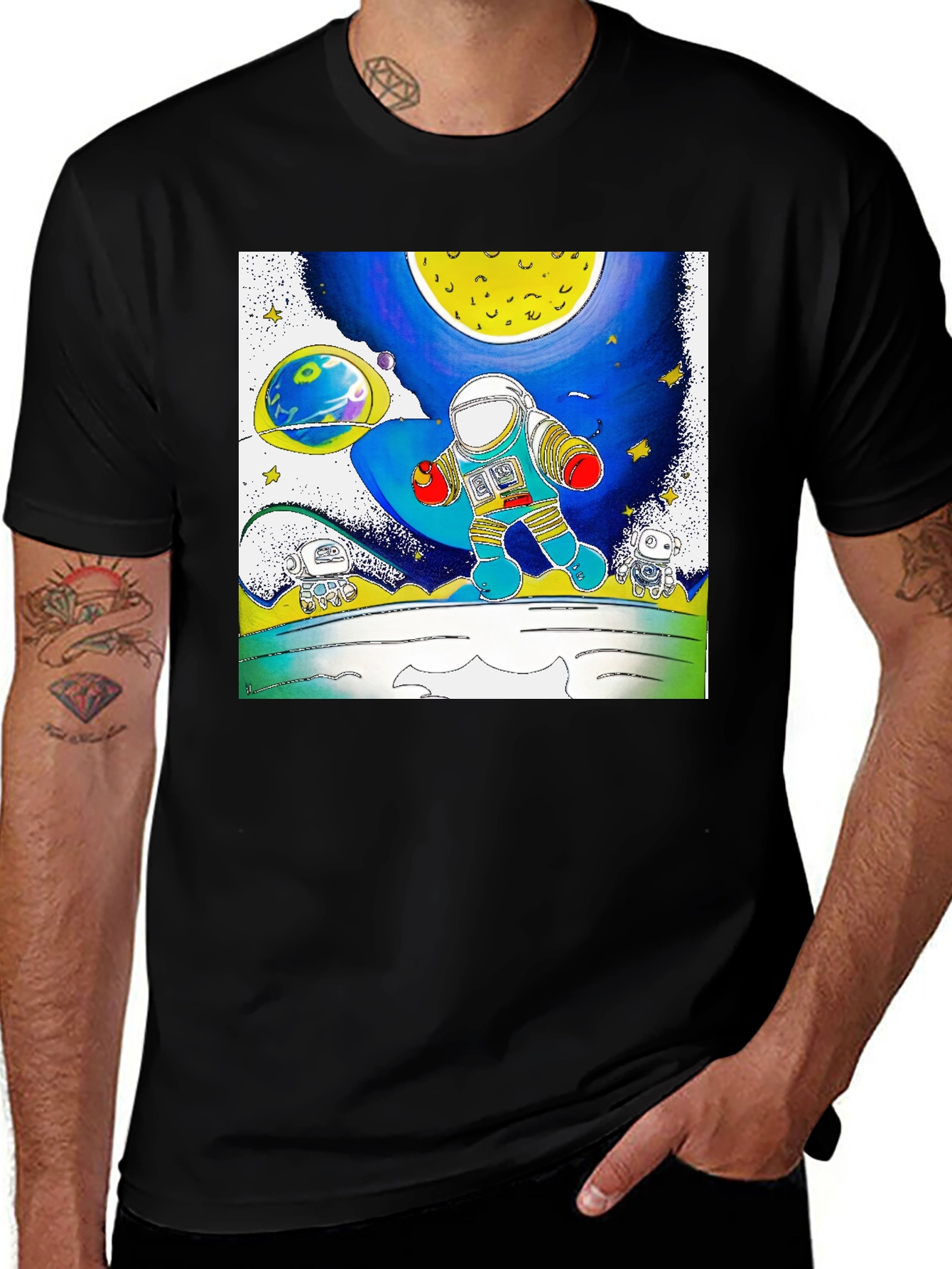 Variant 15 of Cosmic Astronaut Graphic Tee
