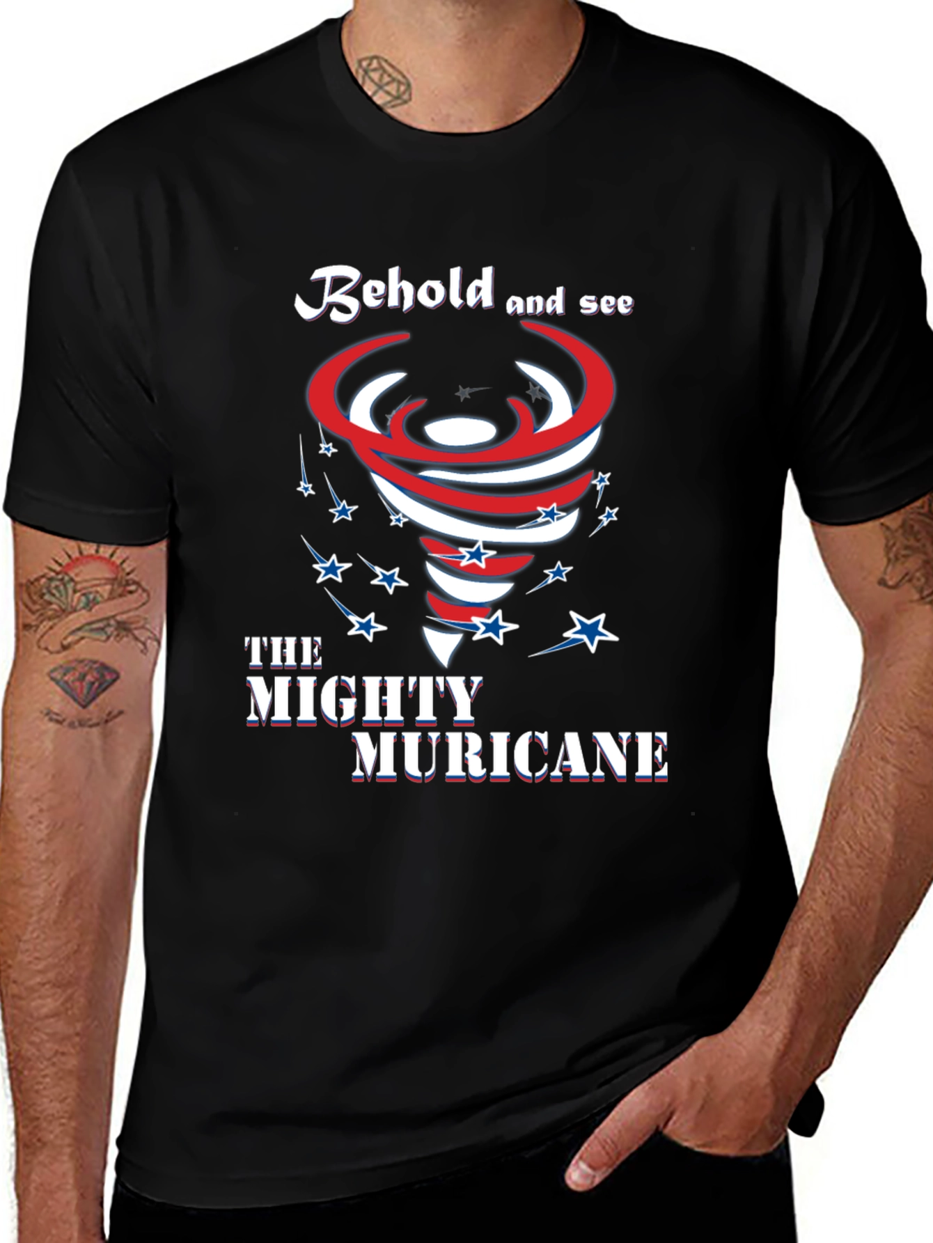 Variant 2 of Mighty Muricane T-Shirt - Patriotic American Tornado Tee