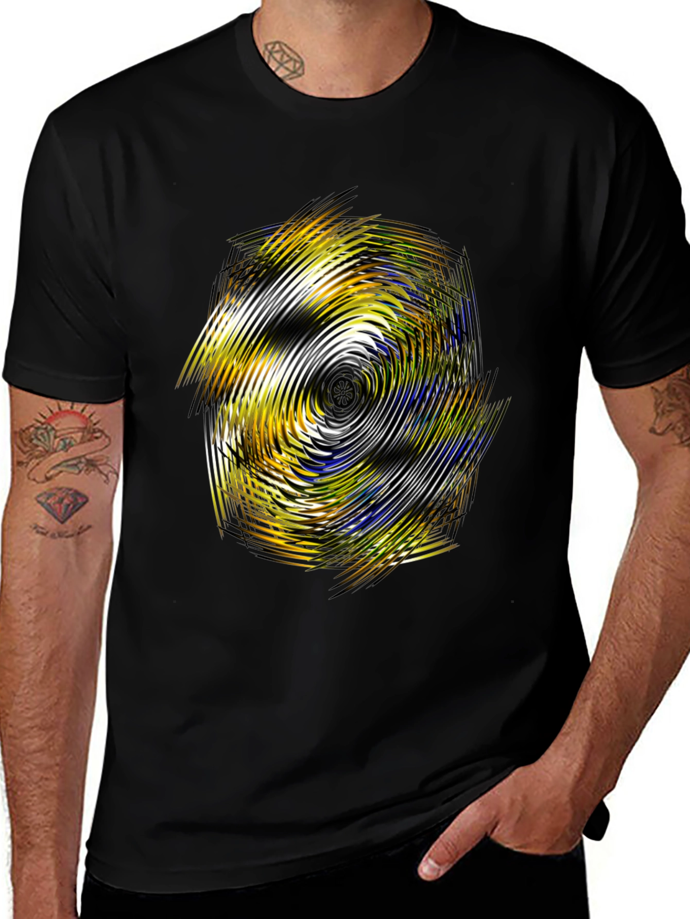 Variant 7 of Abstract Swirl Graphic Tee - Modern Design