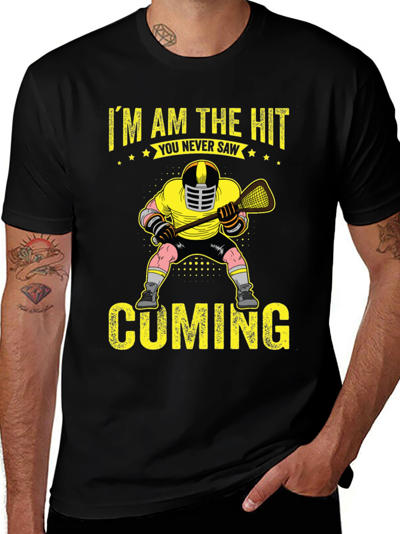 Lacrosse Player T-Shirt - "I Am The Hit"