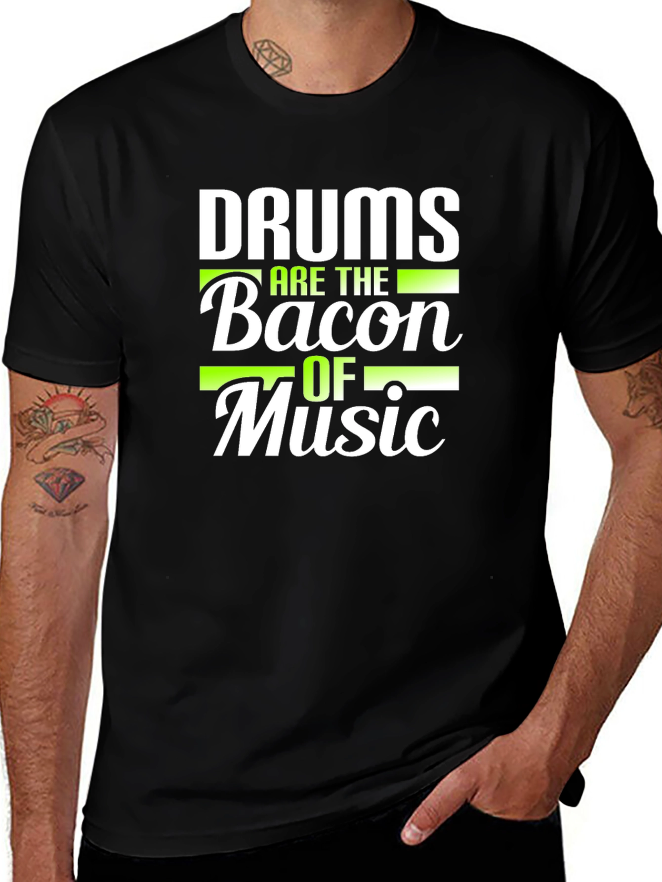 Variant 2 of Drums are the Bacon of Music T-Shirt
