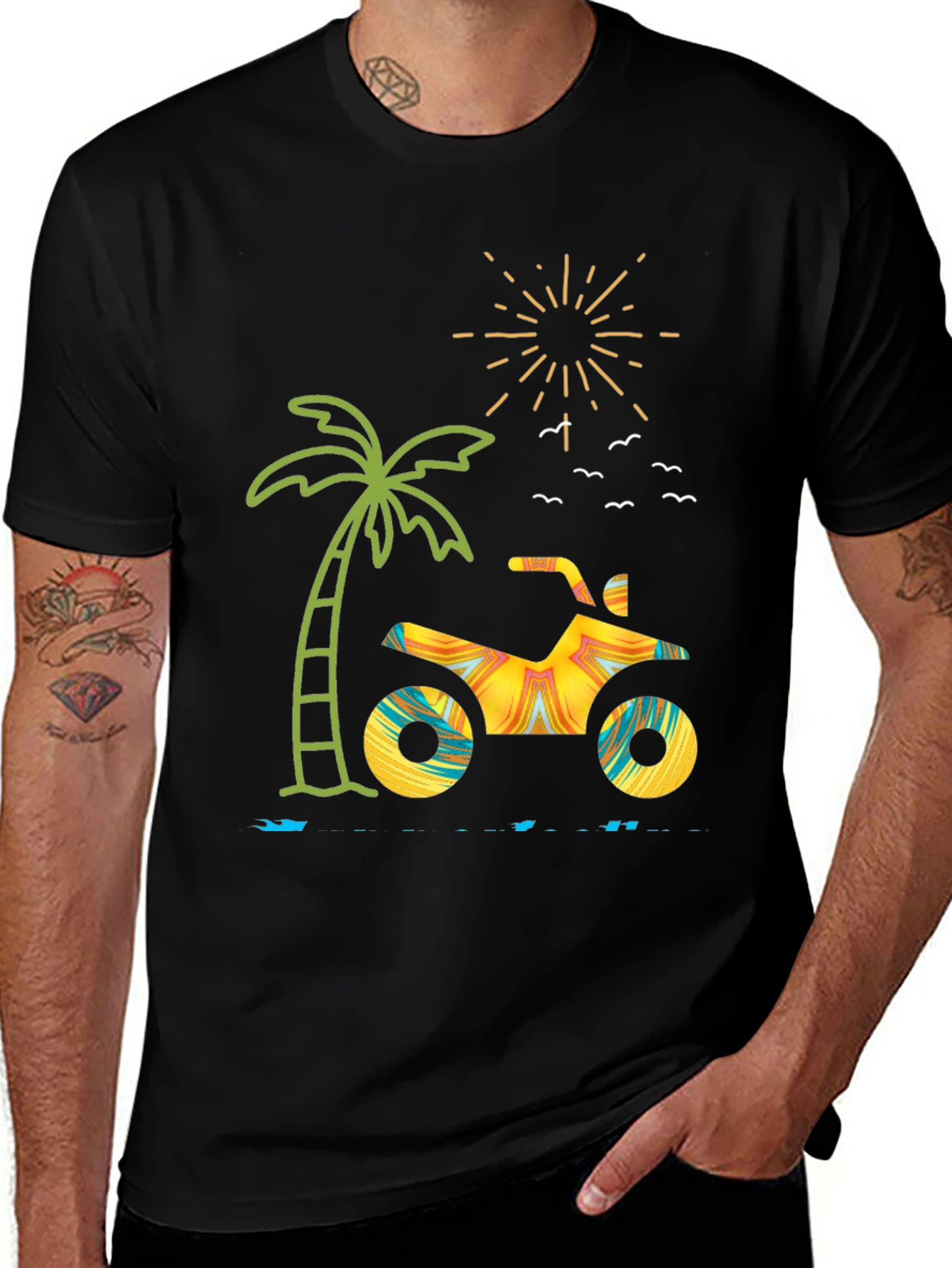 Variant 17 of Tropical ATV T-Shirt: Beach Vibes