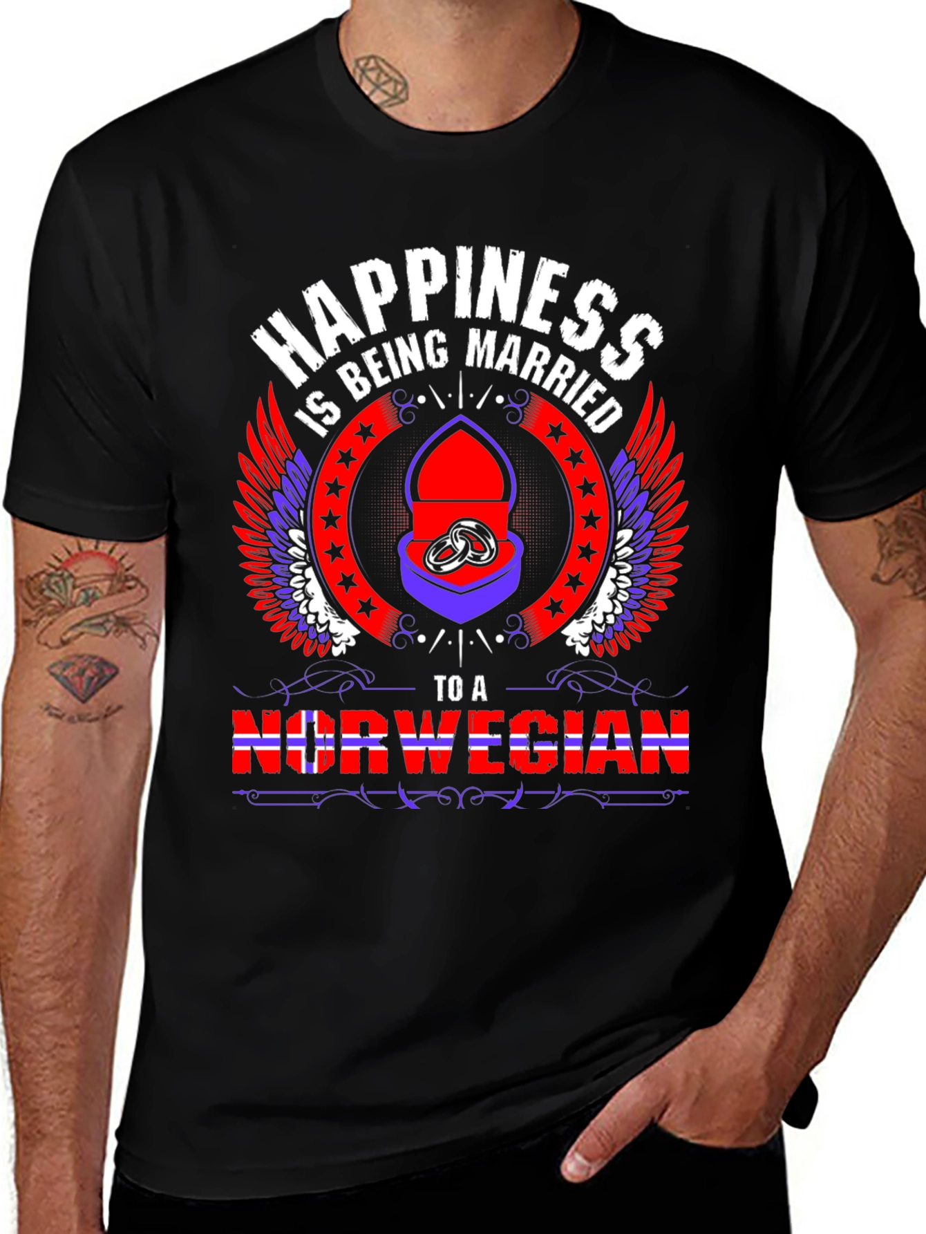 Happiness is Being Married to a Norwegian T-Shirt