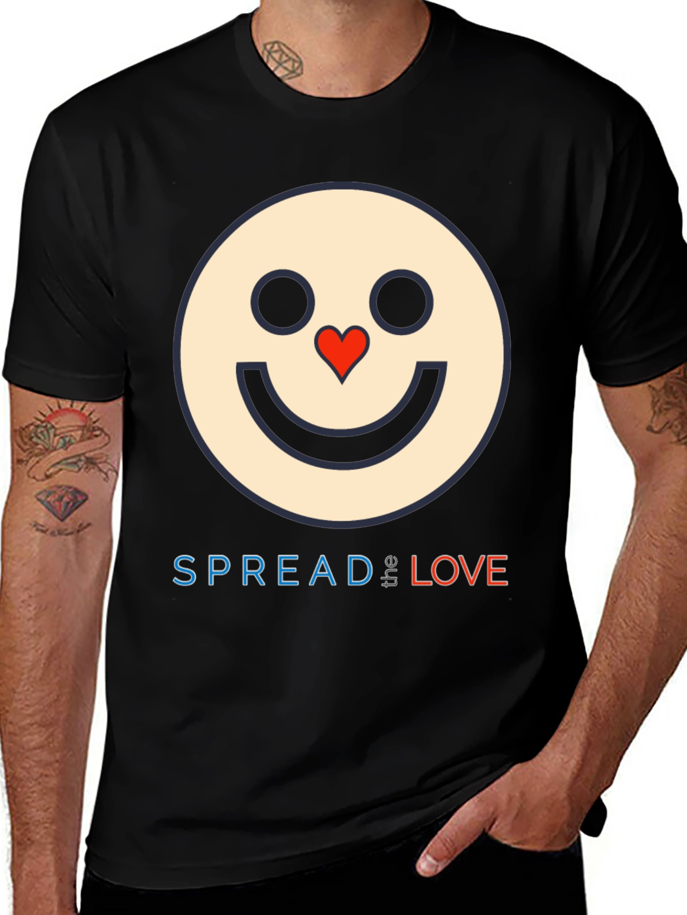 Variant 17 of Spread Love Graphic T-Shirt - Black