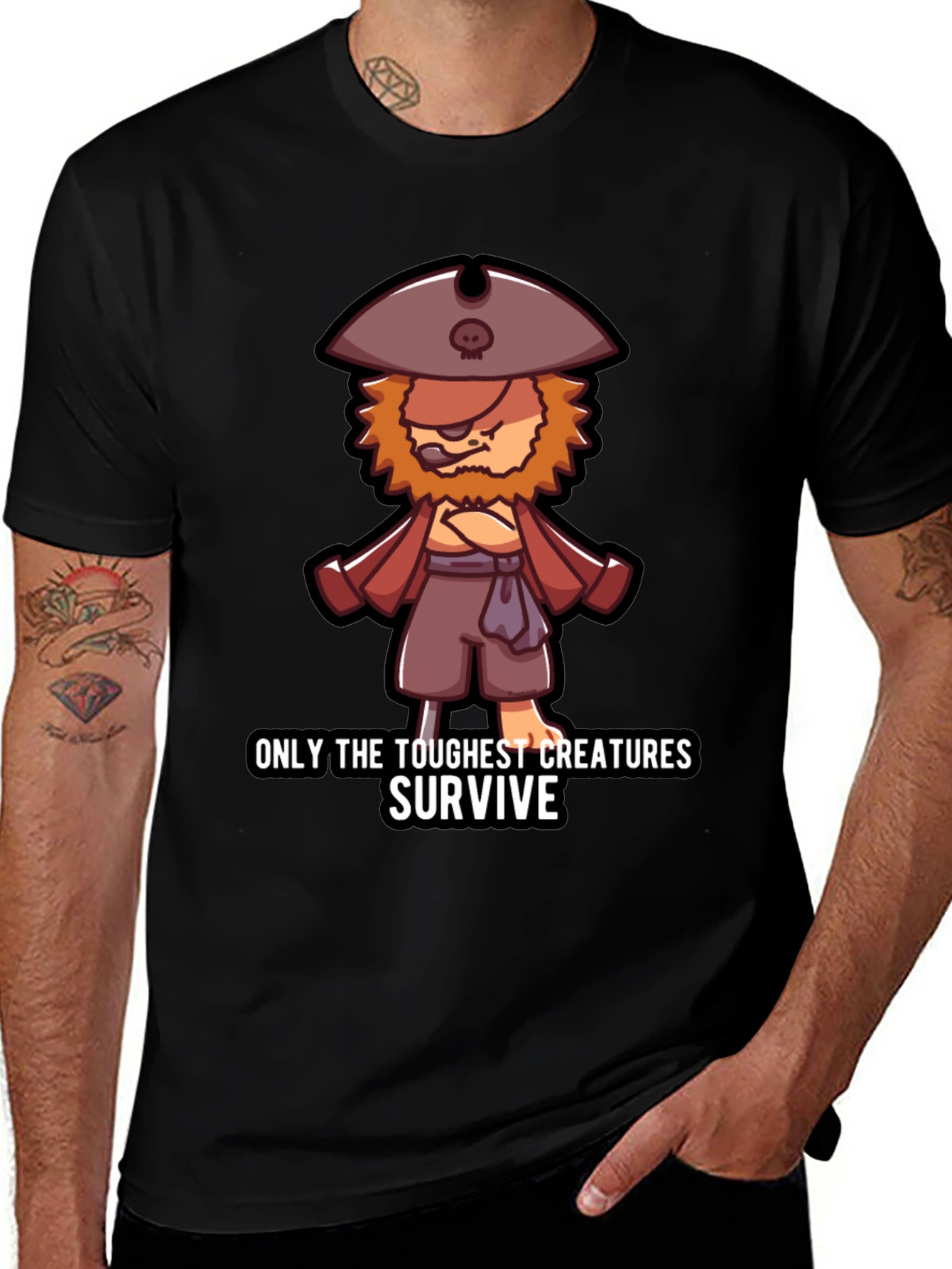 Variant 16 of Toughest Creatures Pirate Cartoon T-Shirt