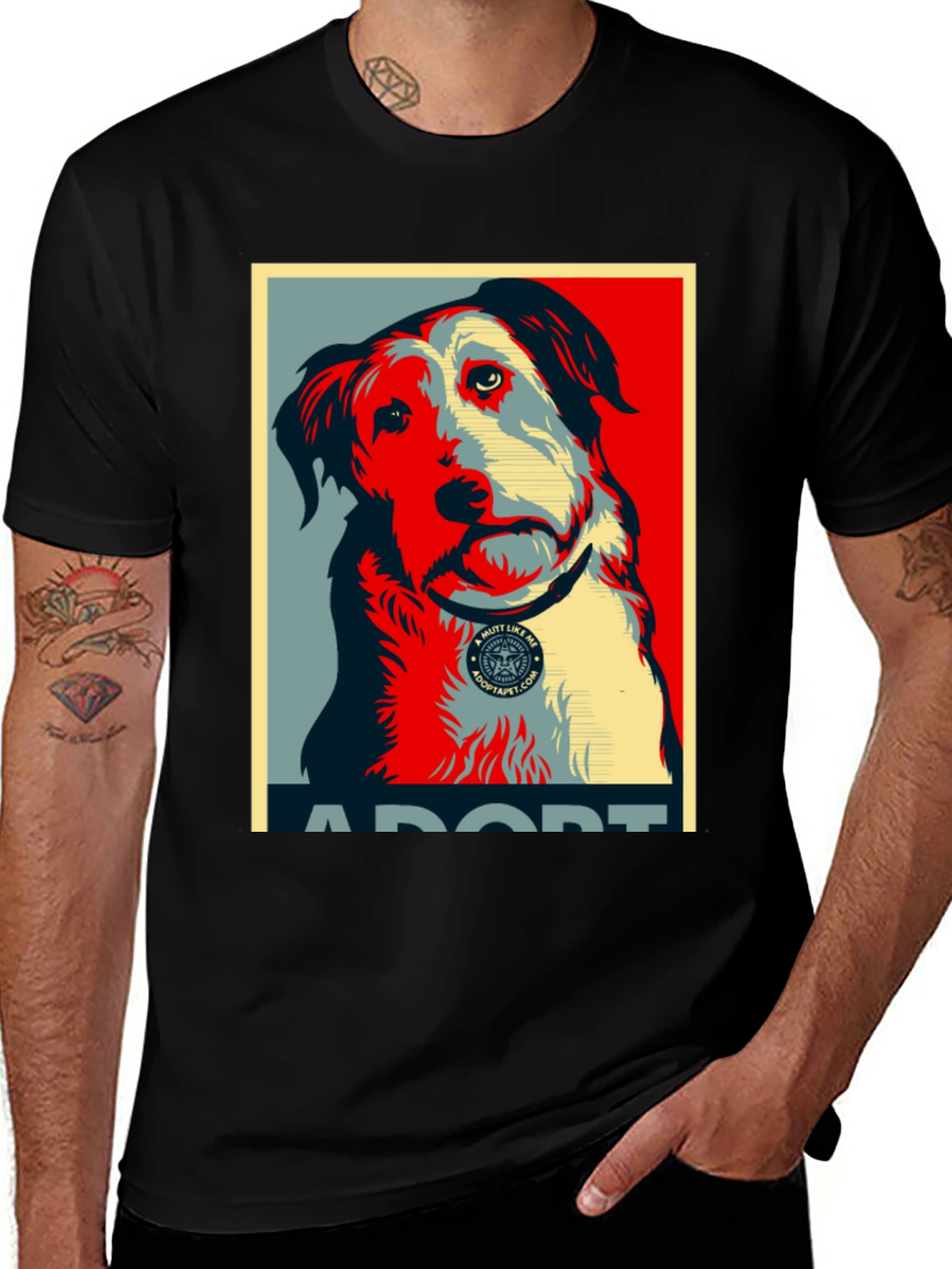 Adopt a Mutt Dog Graphic T-Shirt