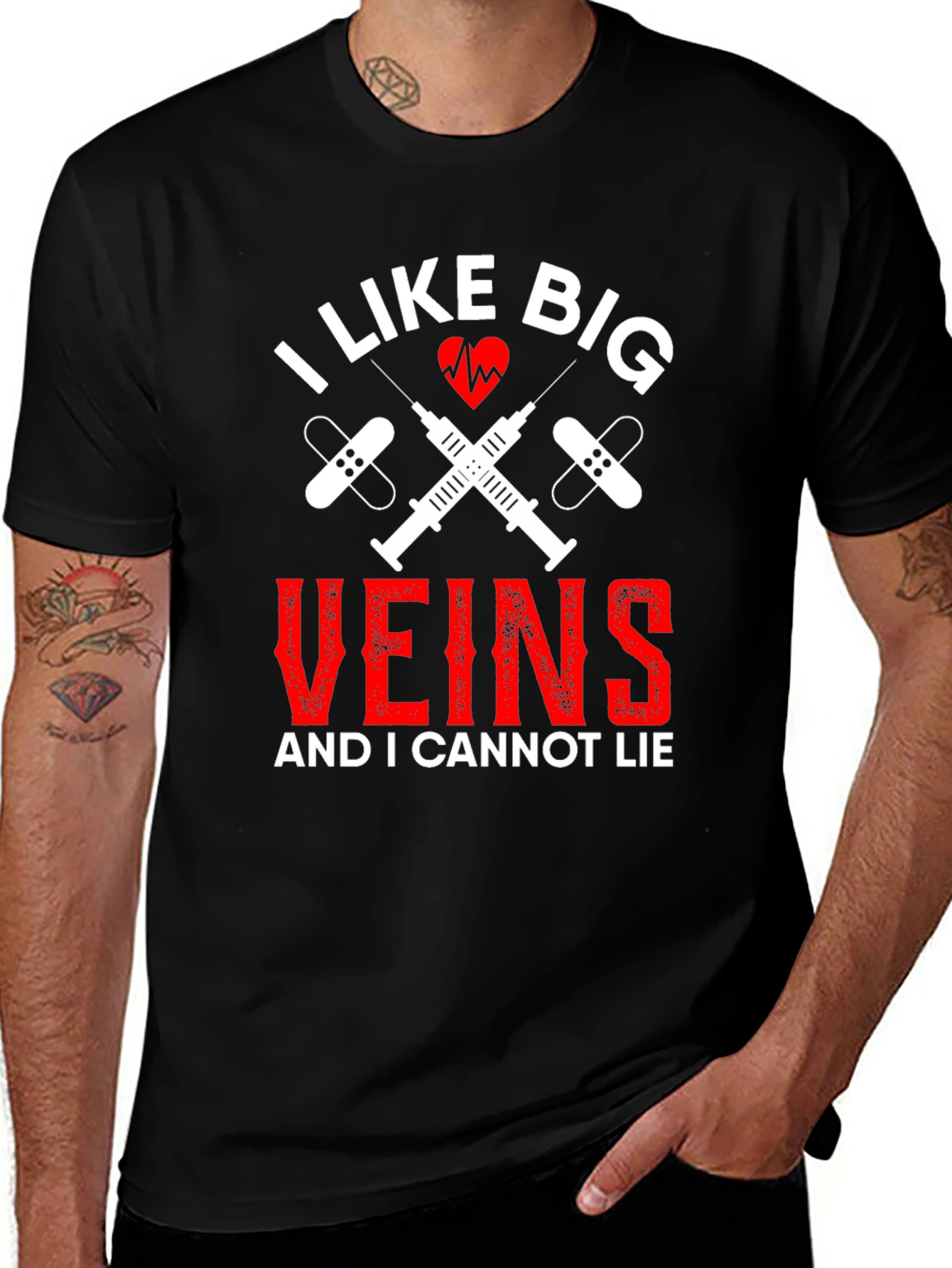 Variant 25 of I Like Big Veins Funny Nurse T-Shirt