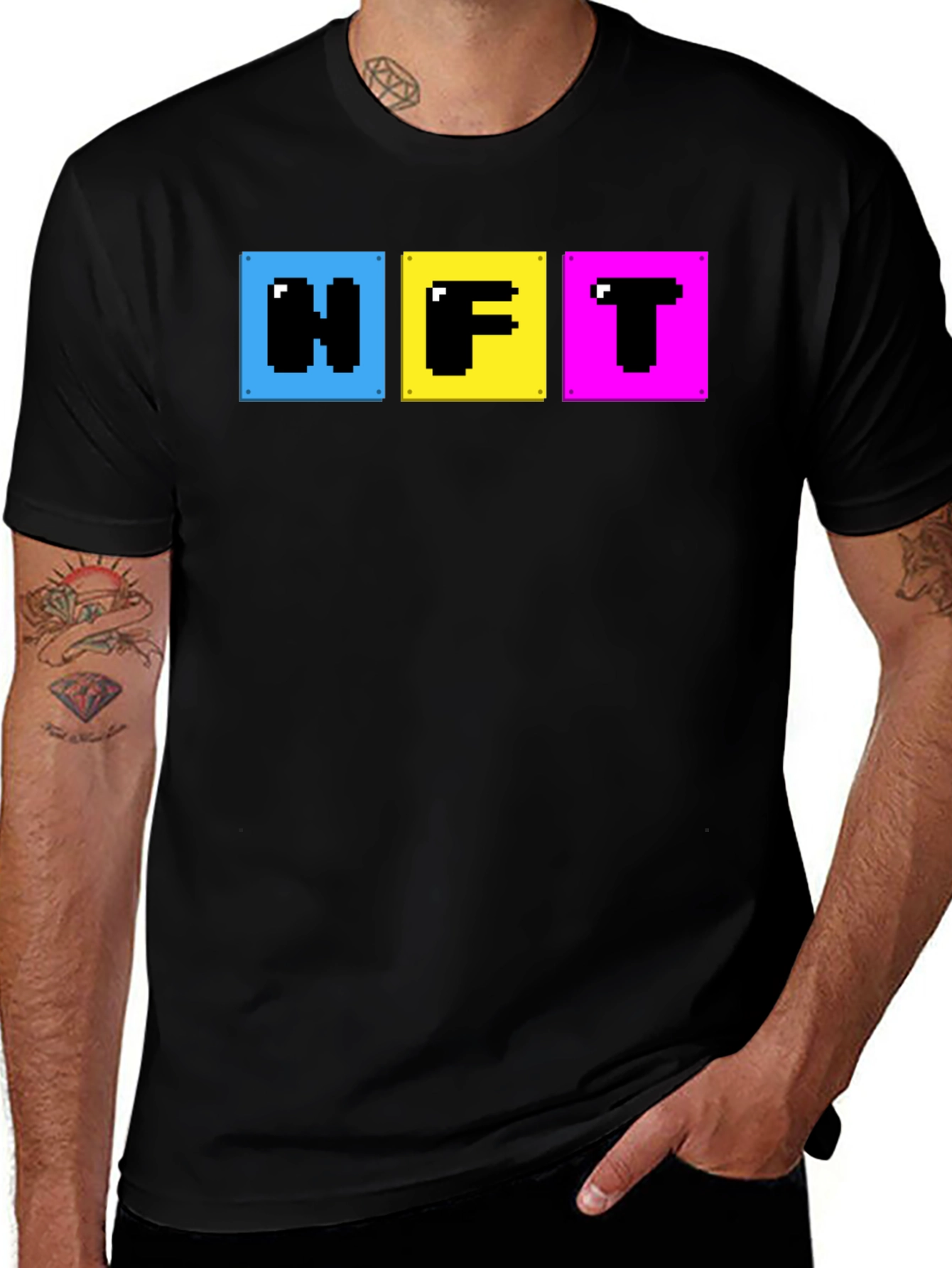 Variant 24 of Pixelated NFT T-Shirt - Crypto Art Fashion