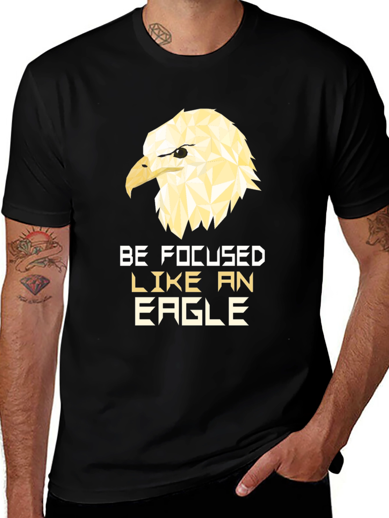 Variant 5 of Eagle Focus Graphic Tee - Black