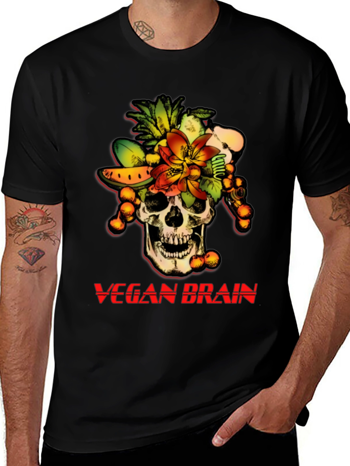 Variant 17 of Vegan Brain Graphic T-Shirt