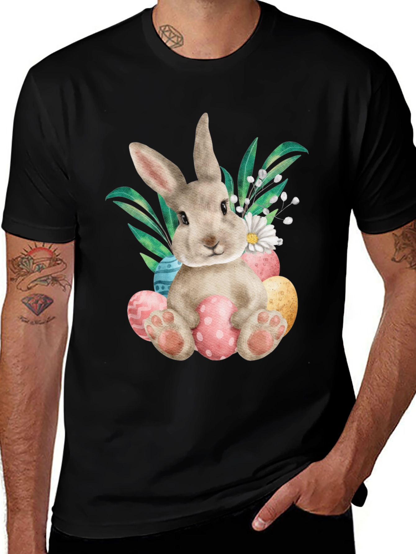 Variant 11 of Easter Bunny T-Shirt - Cute Rabbit & Eggs