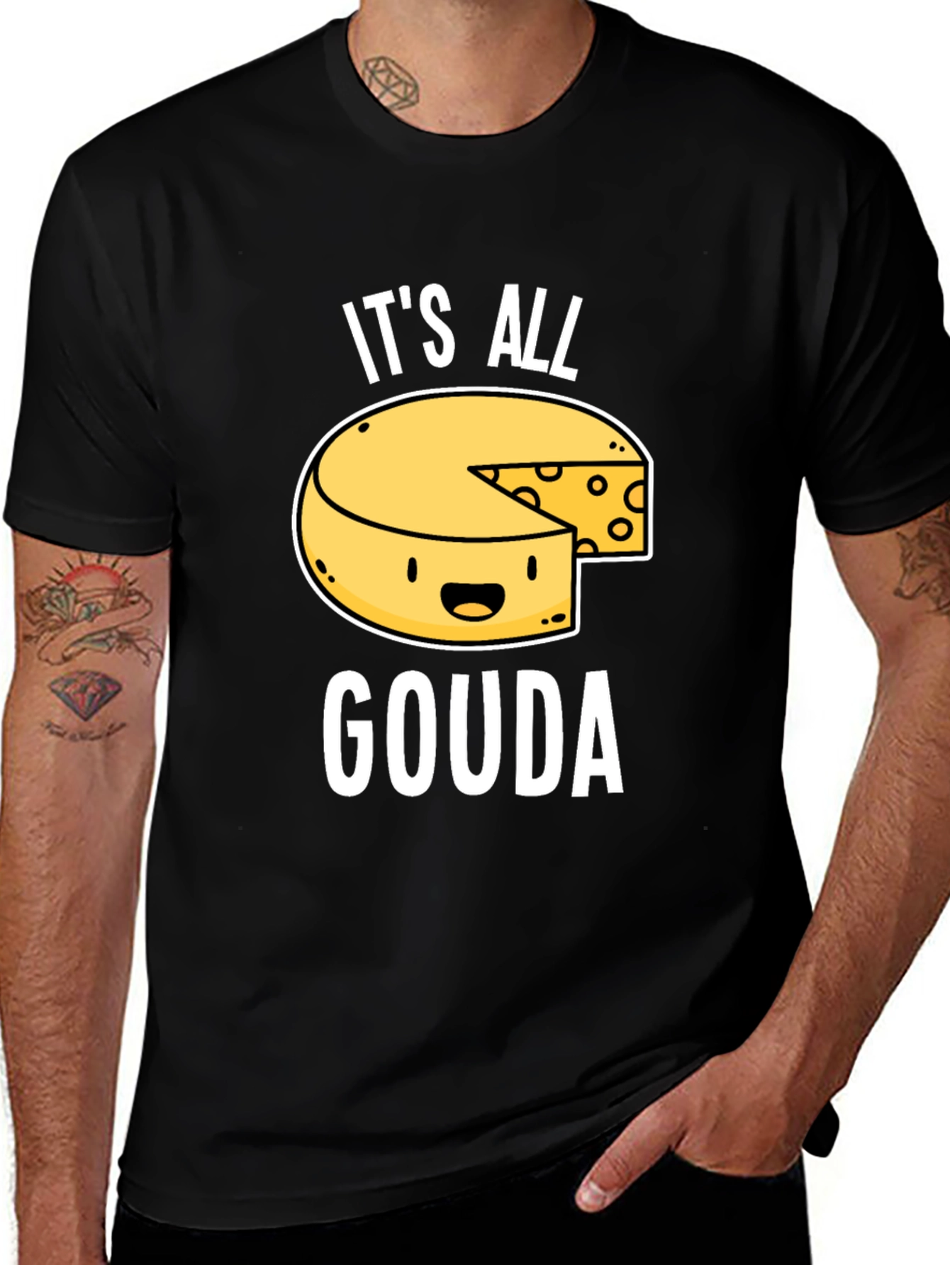 Variant 9 of It's All Gouda T-Shirt - Funny Cheese Lover Tee