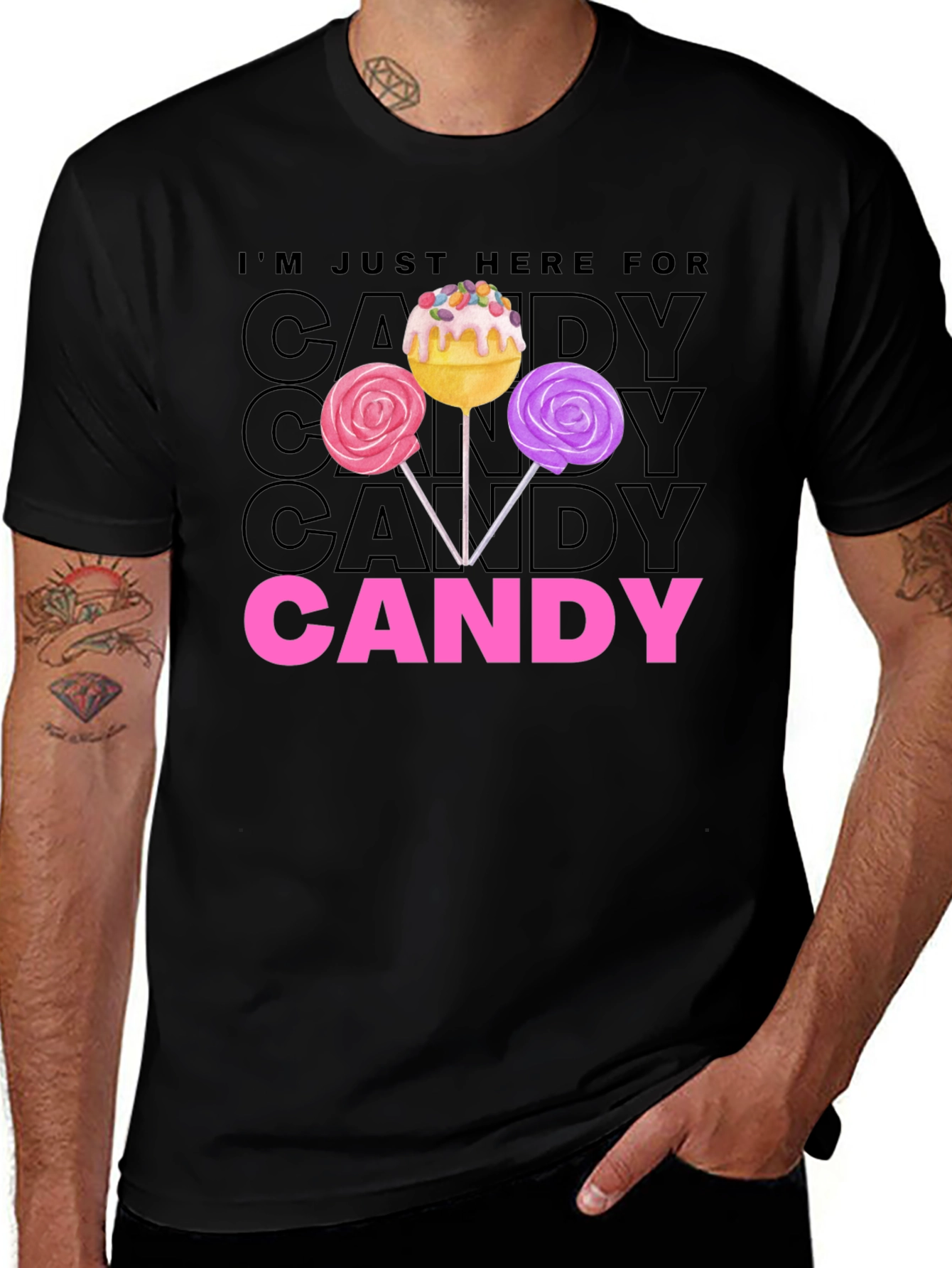 Variant 15 of Candy Lover T-Shirt - Just Here For Candy Tee