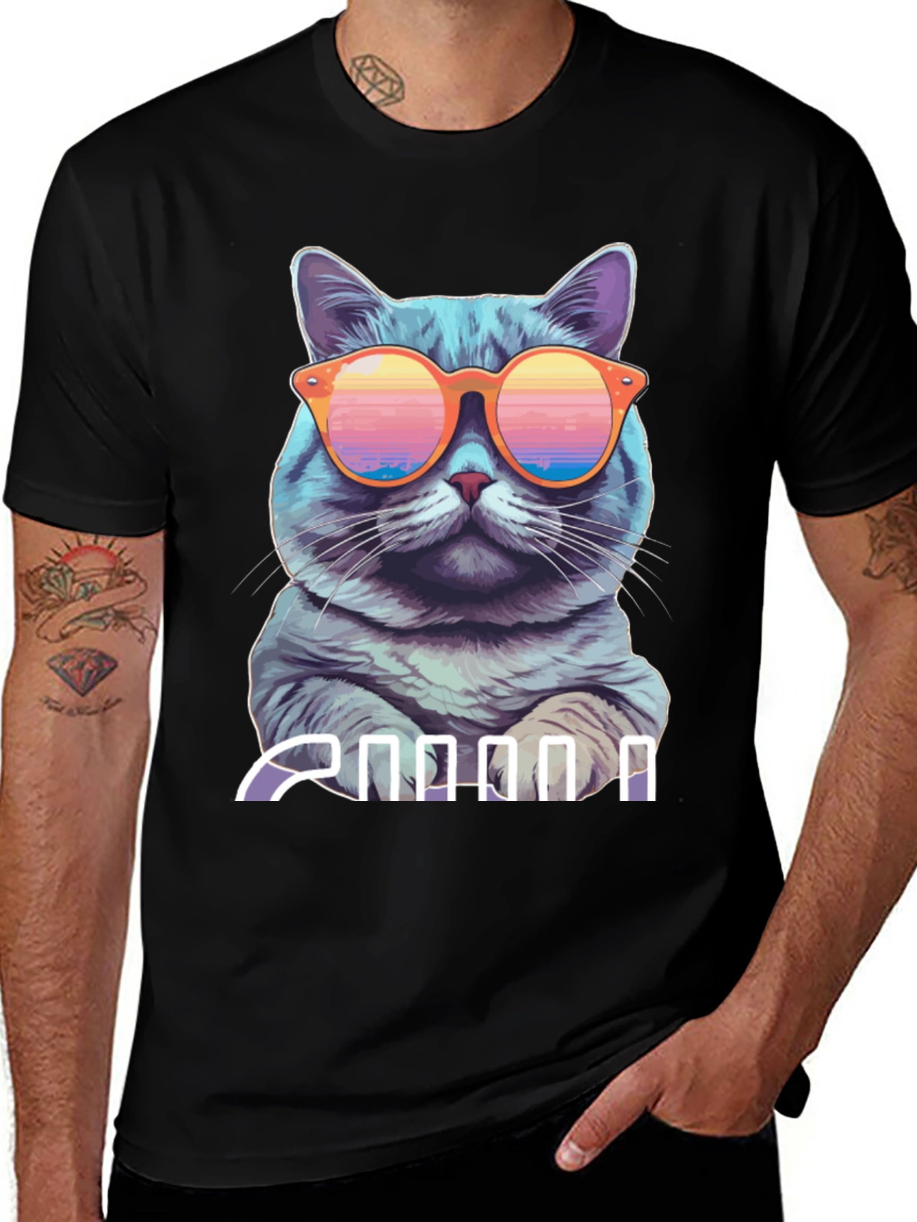 Variant 27 of Cool Cat T-Shirt - Retro Style
