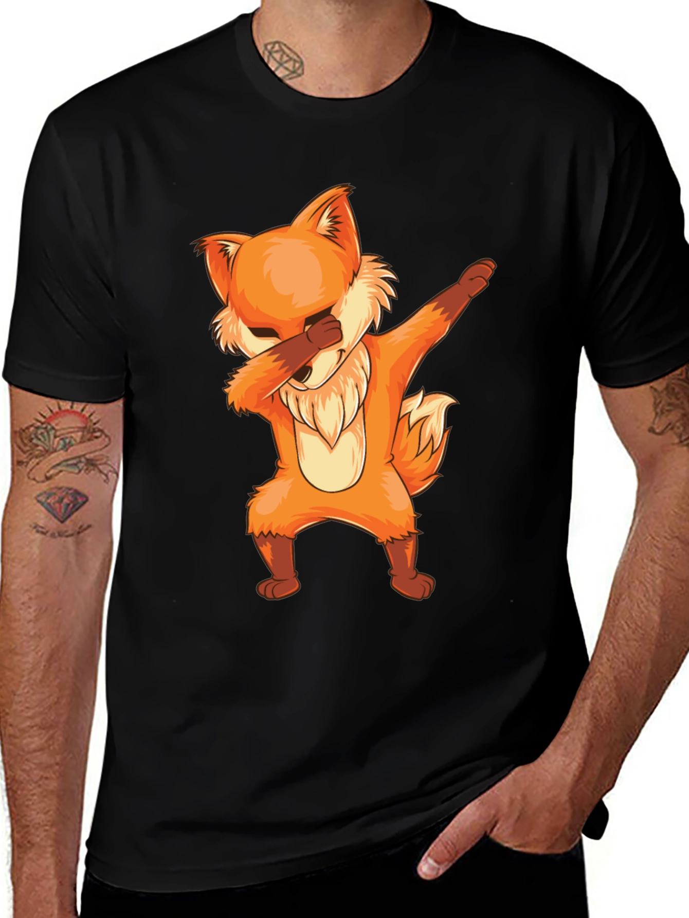 Variant 25 of Dabbing Fox Graphic Tee - Cool & Trendy
