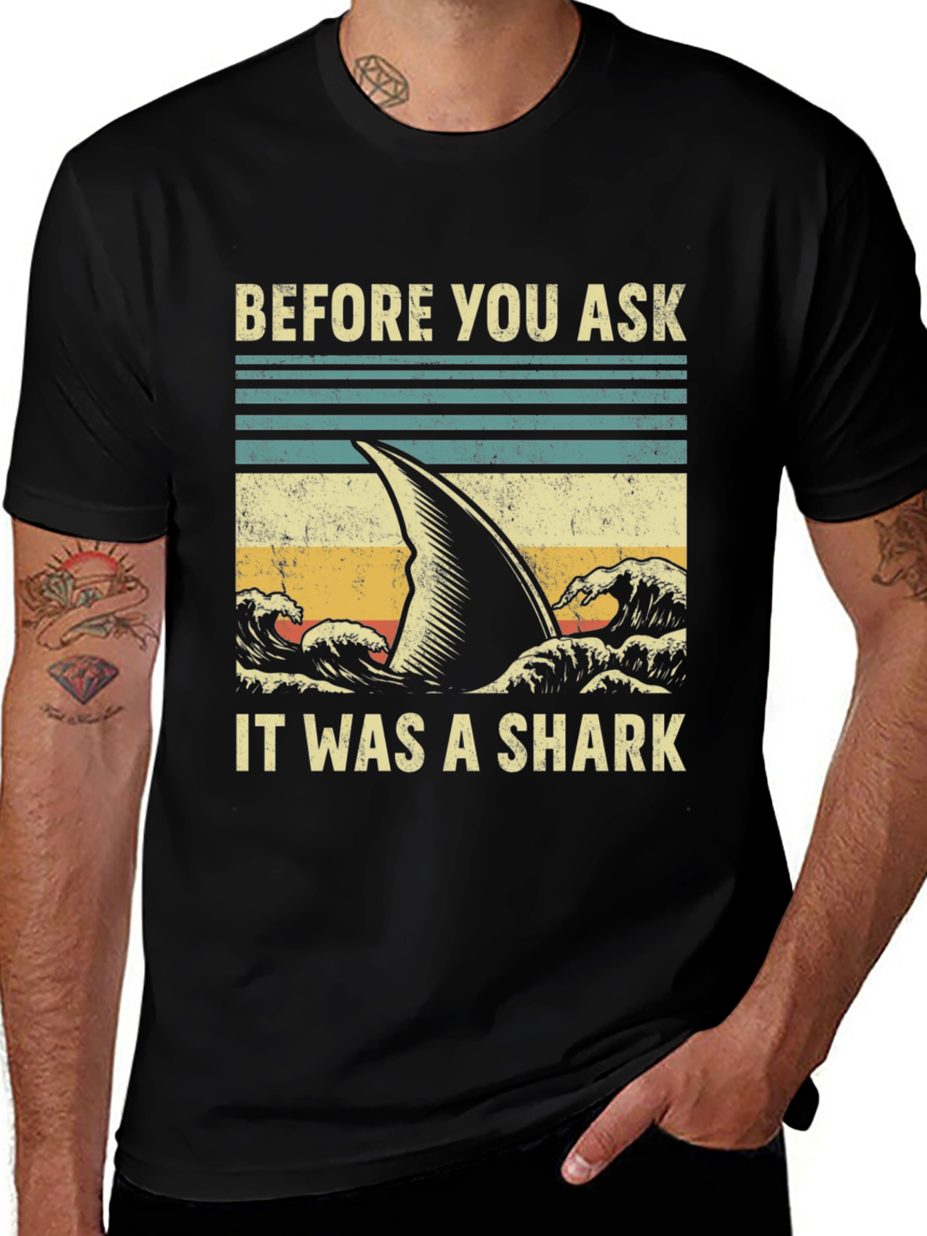Variant 18 of Before You Ask, It Was A Shark Graphic Tee