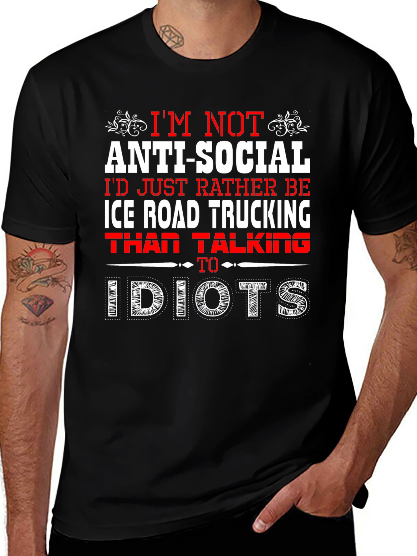 Variant 24 of Anti-Social Ice Road Trucking T-Shirt